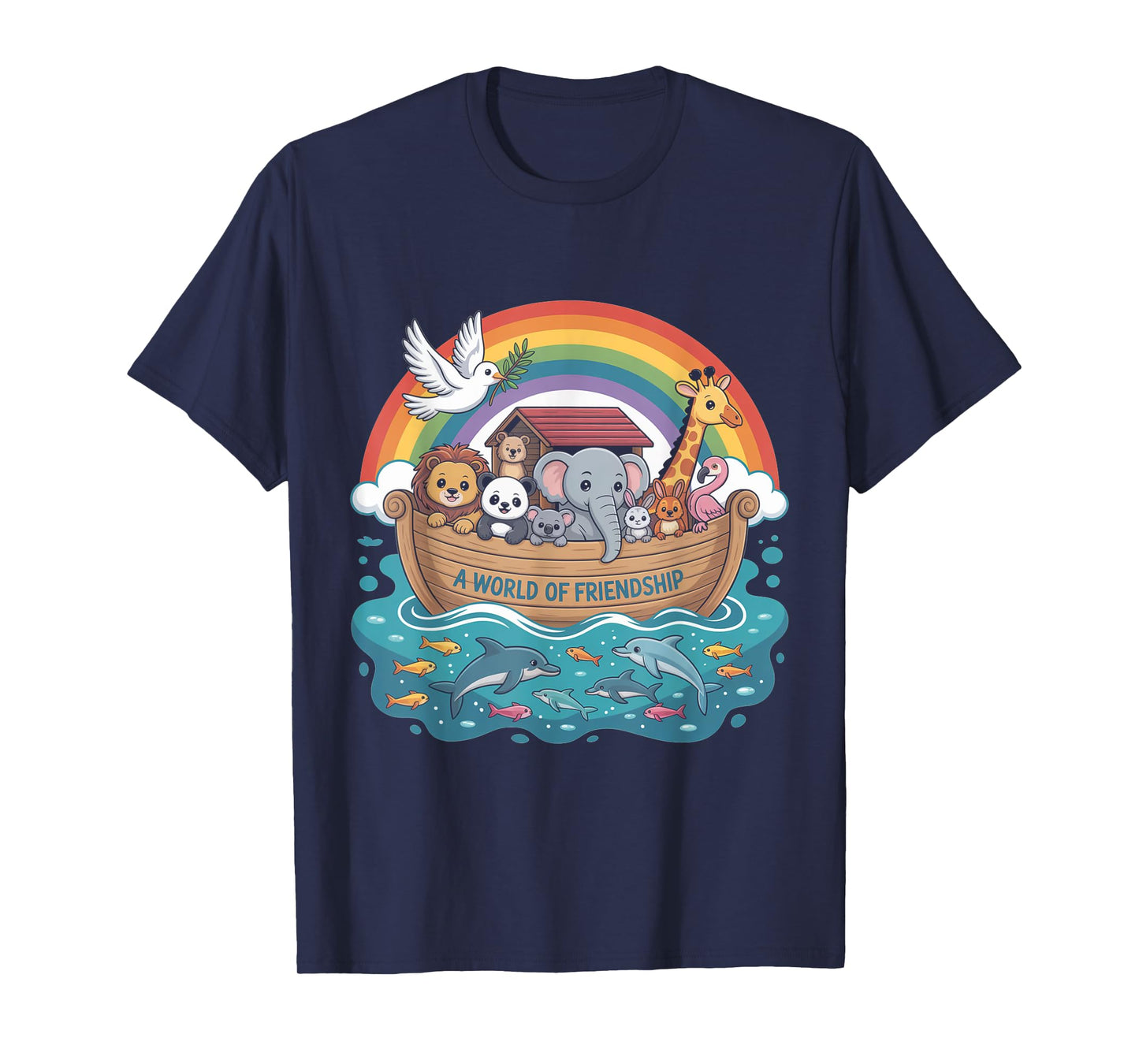 A World of Friendship Cute Noah’s Ark Tee T-Shirt