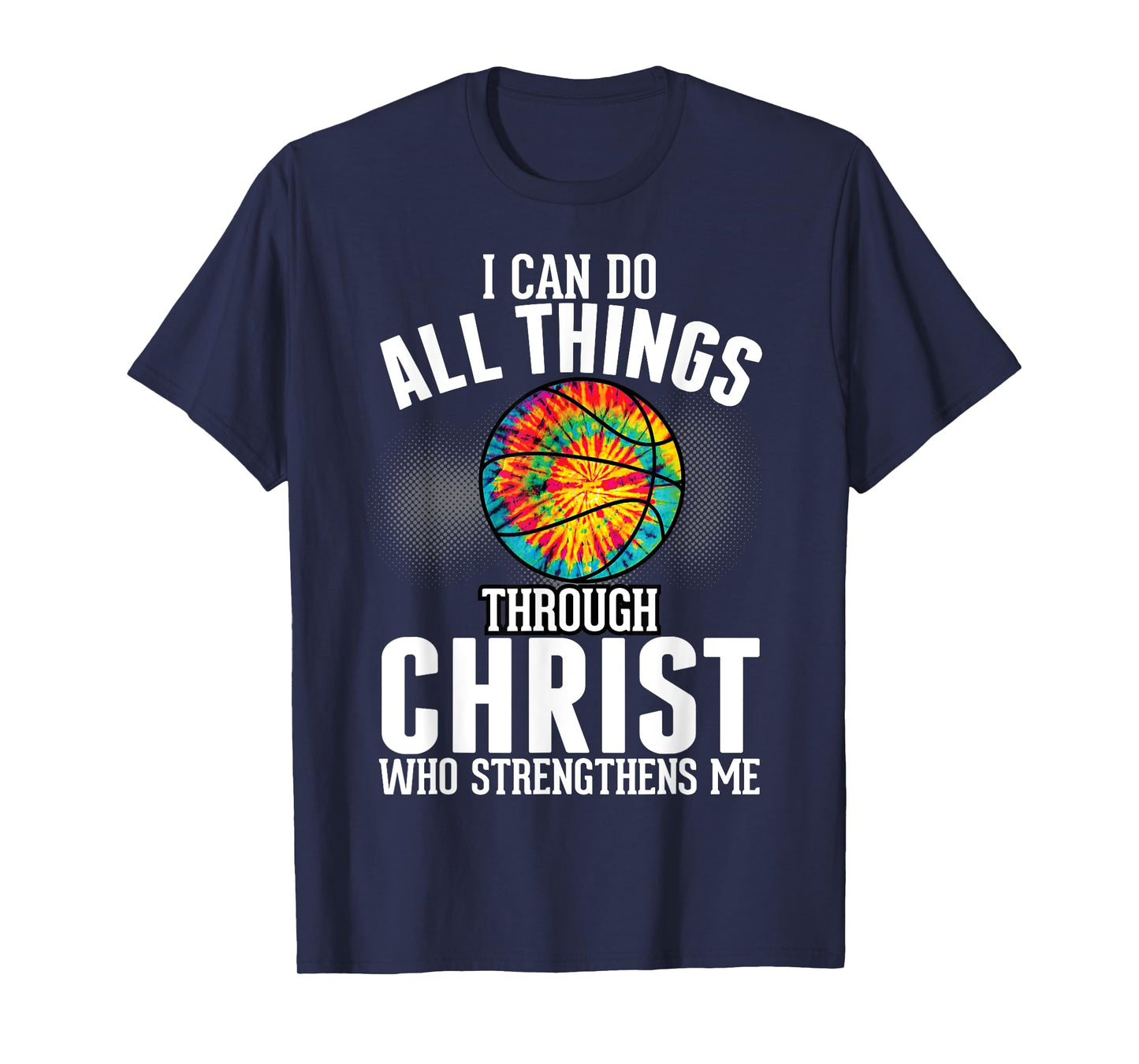Christian Basketball Fun Men Boys Kids Religious Bible Verse T-Shirt