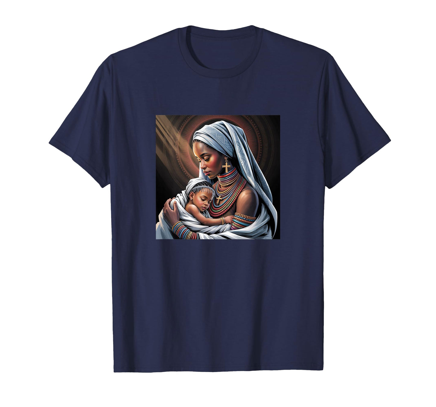 Black Mother & Child - Ethiopian Christian Inspired Tee T-Shirt