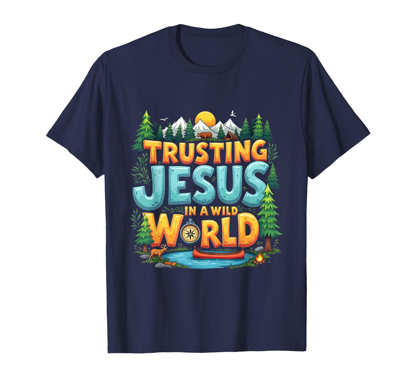 True North VBS 2025 Trusting Jesus Camp Christian Summer T-Shirt