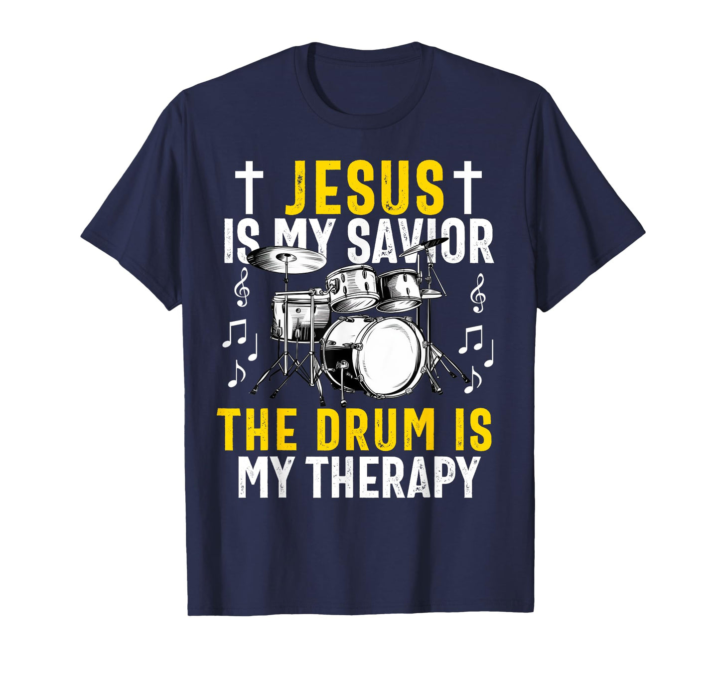 Christian Drummer Drum Player Stick Men Jesus Worship Music T-Shirt