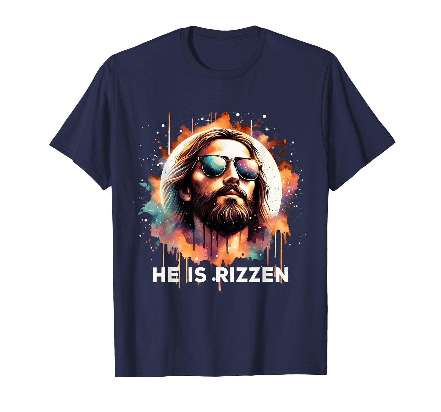 He Is Rizzen Christian Jesus Is Rizzen Retro Jesus Christian T-Shirt