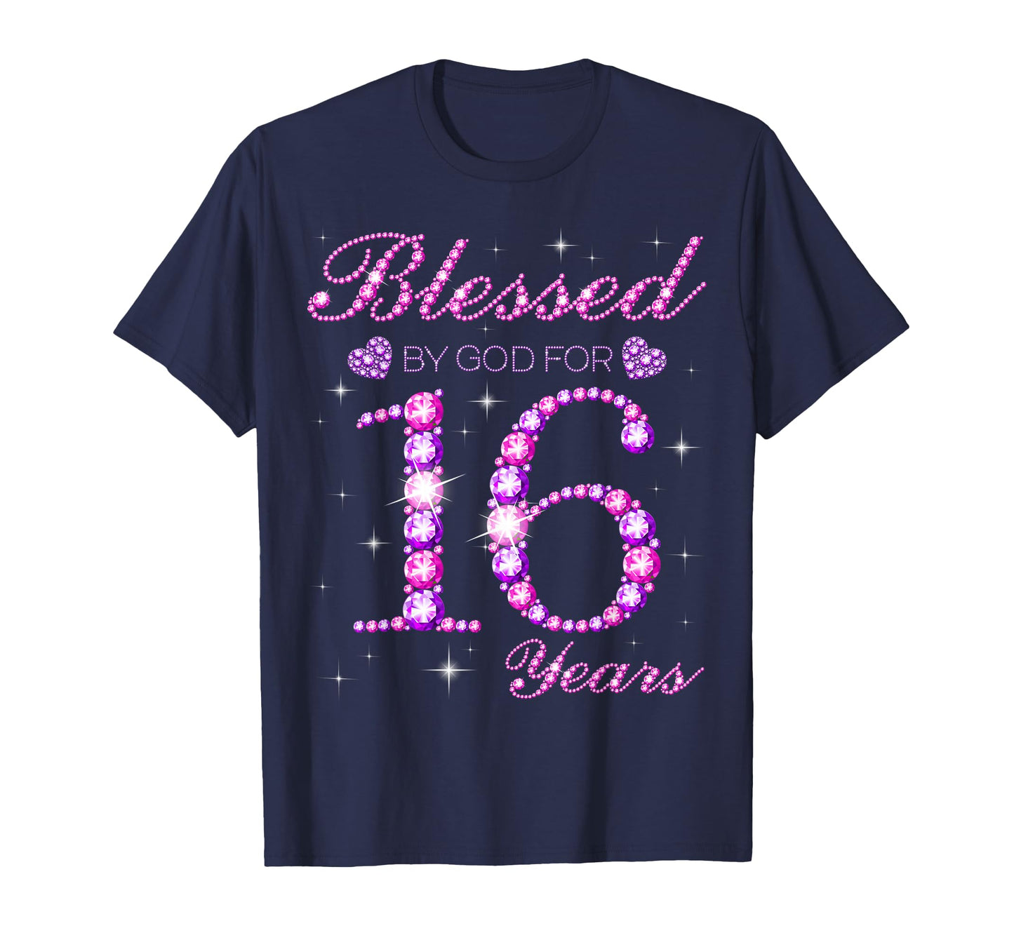 Blessed by God for 16 Years Old 16th Birthday Party T-Shirt