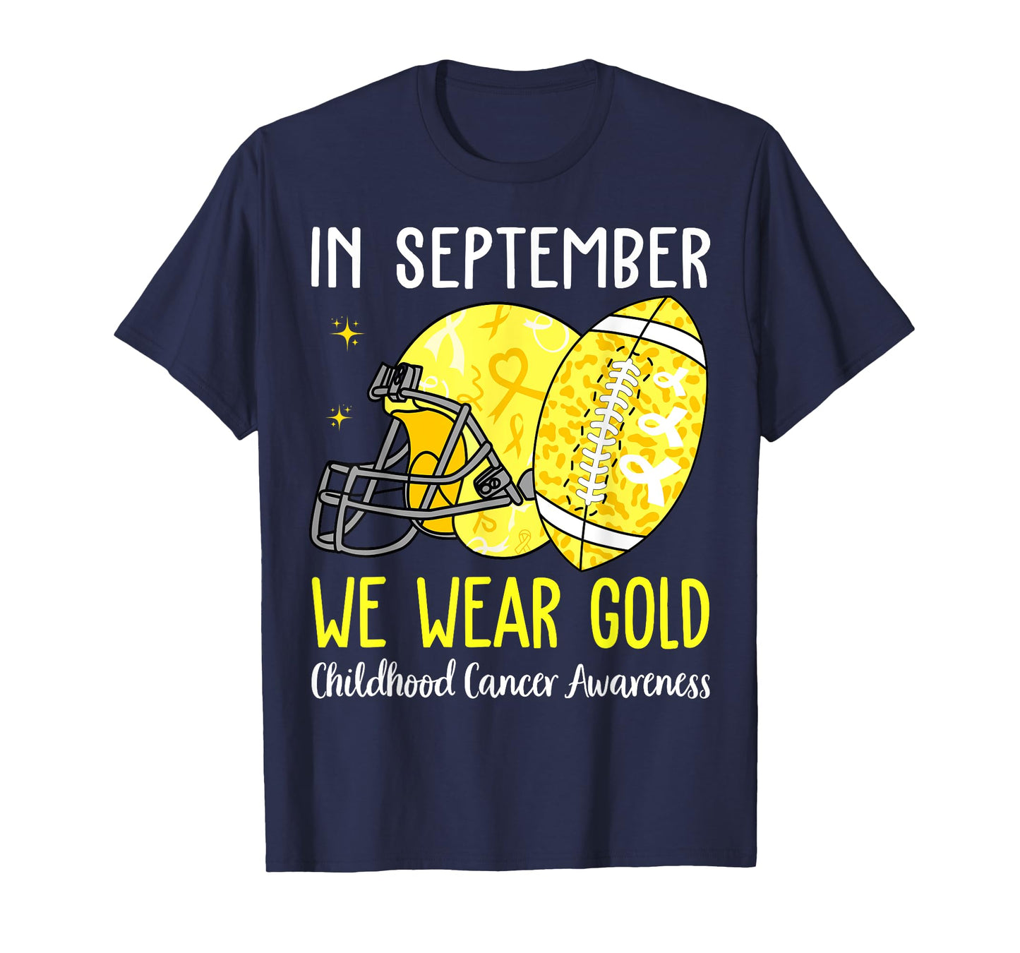 in September We Wear Gold Childhood Cancer Awareness Ribbon T-Shirt