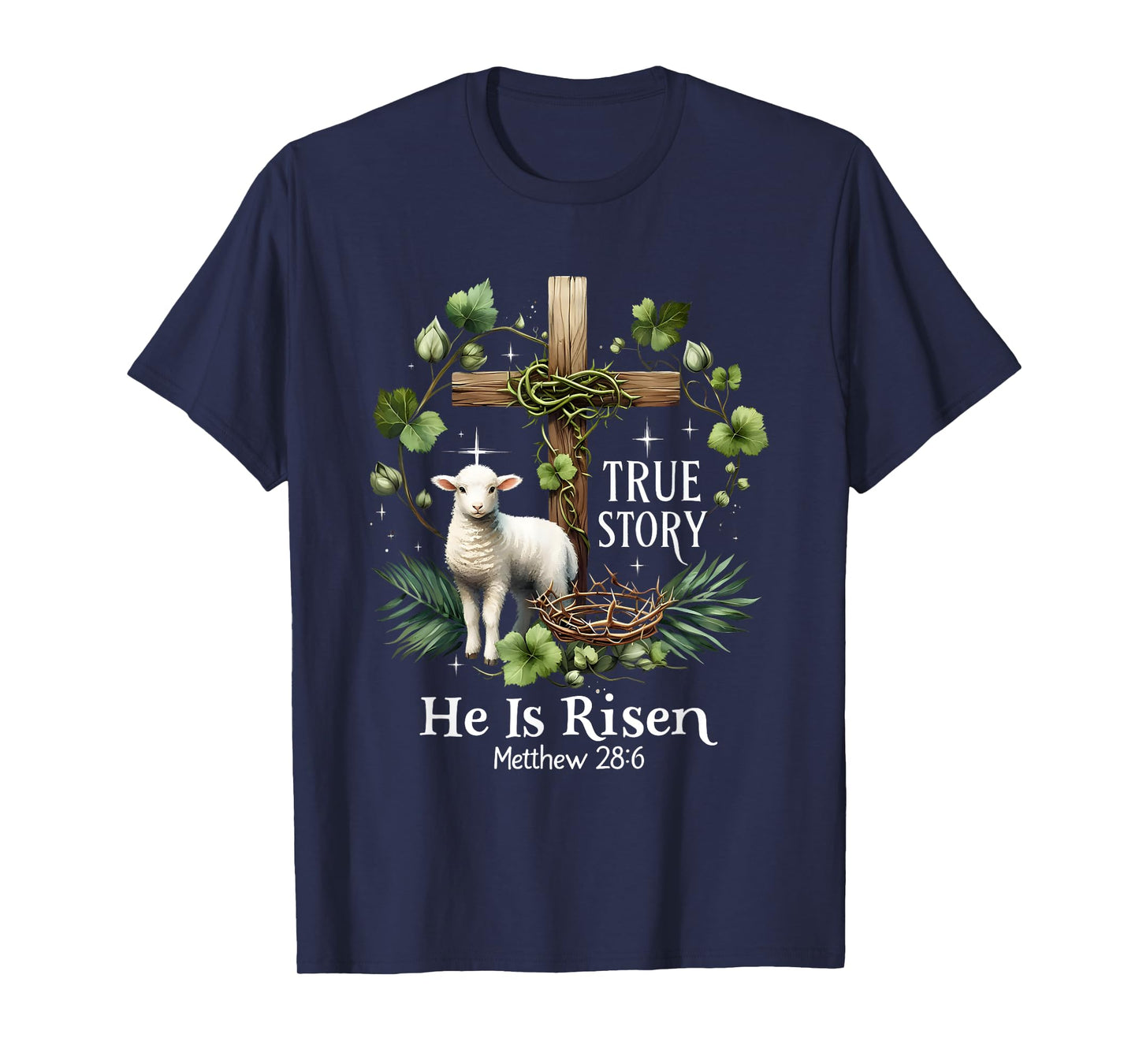 Coquette True Story He Is Risen Easter Vintage Christian T-Shirt