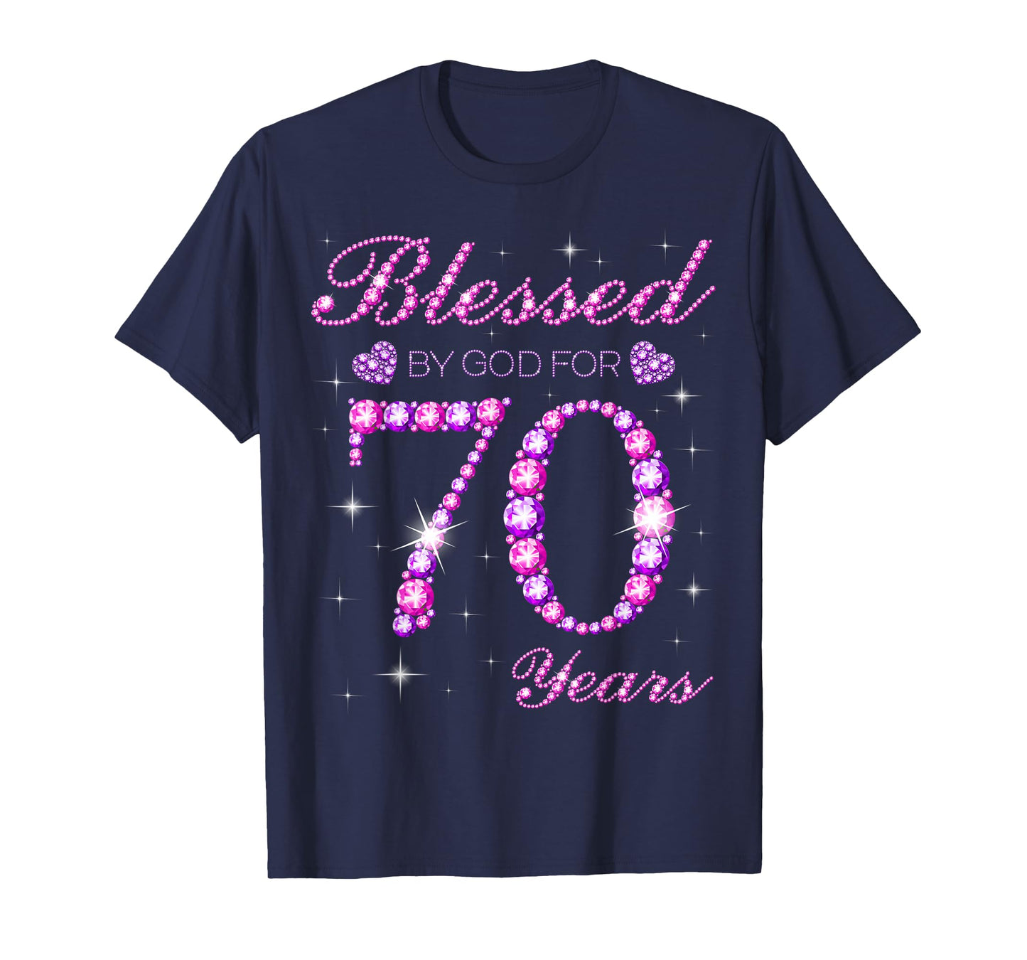 Blessed by God for 70 Years Old 70th Birthday Party T-Shirt