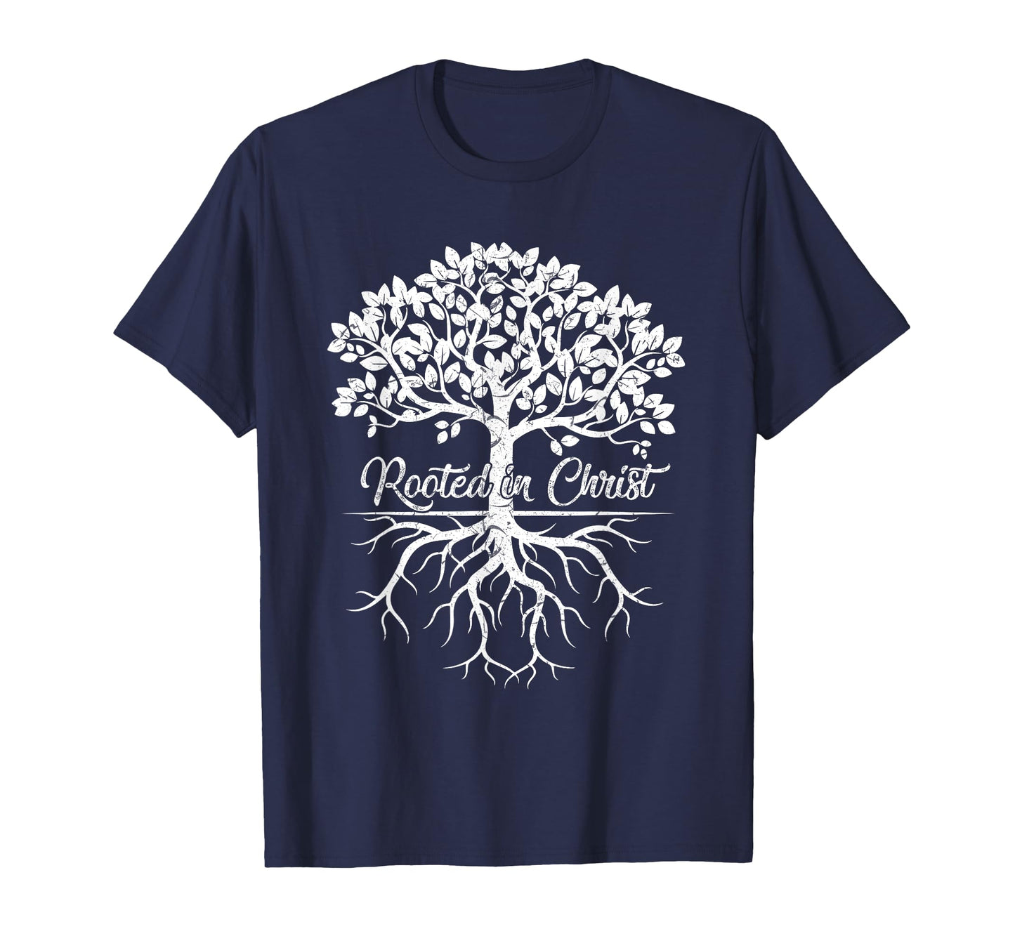 Cool Rooted in Christ Shirt Christian Faith Gift Bible Verse T-Shirt