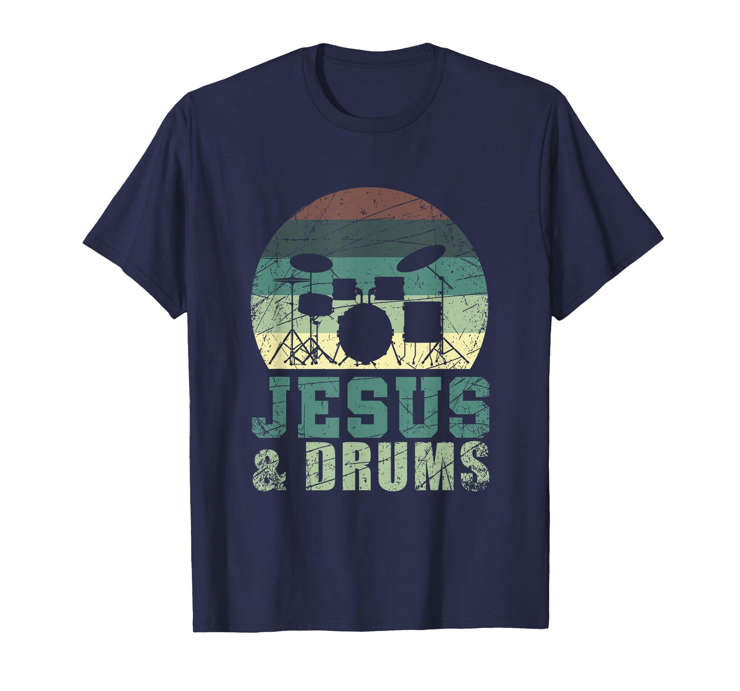 Drummer Christian Religious Drums Player Gift Jesus T-Shirt