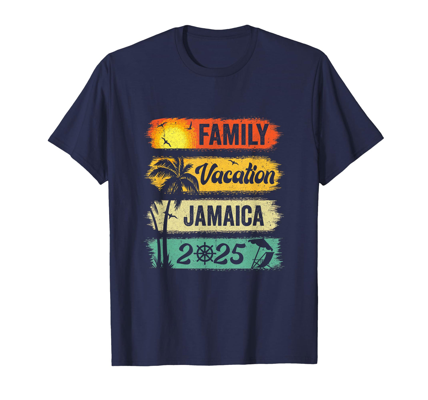 Family Jamaica Vacation 2025 Funny Matching Group Family T-Shirt