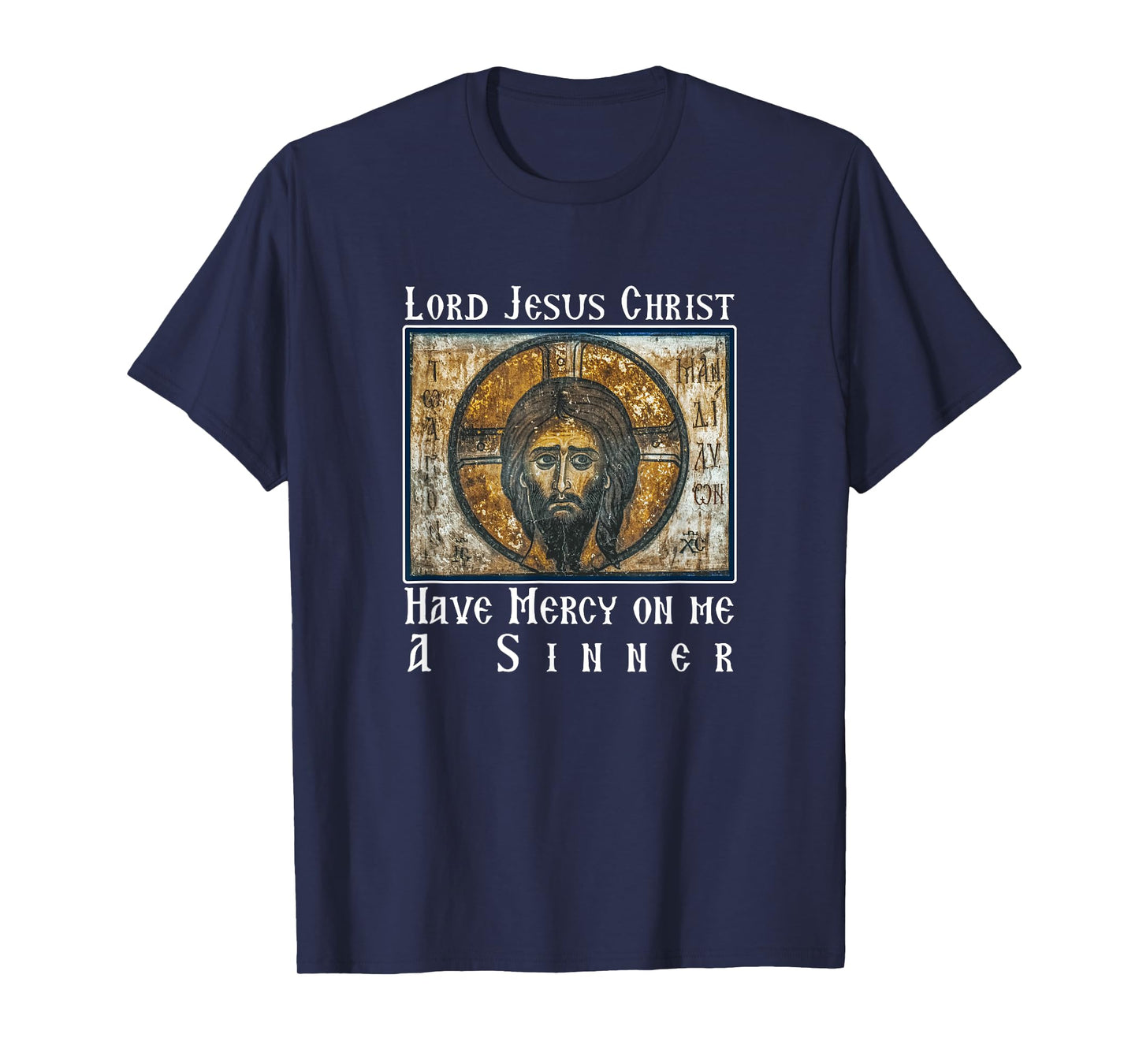 Lord Jesus Christ Have Mercy on me a Sinner Heart Prayer T-Shirt