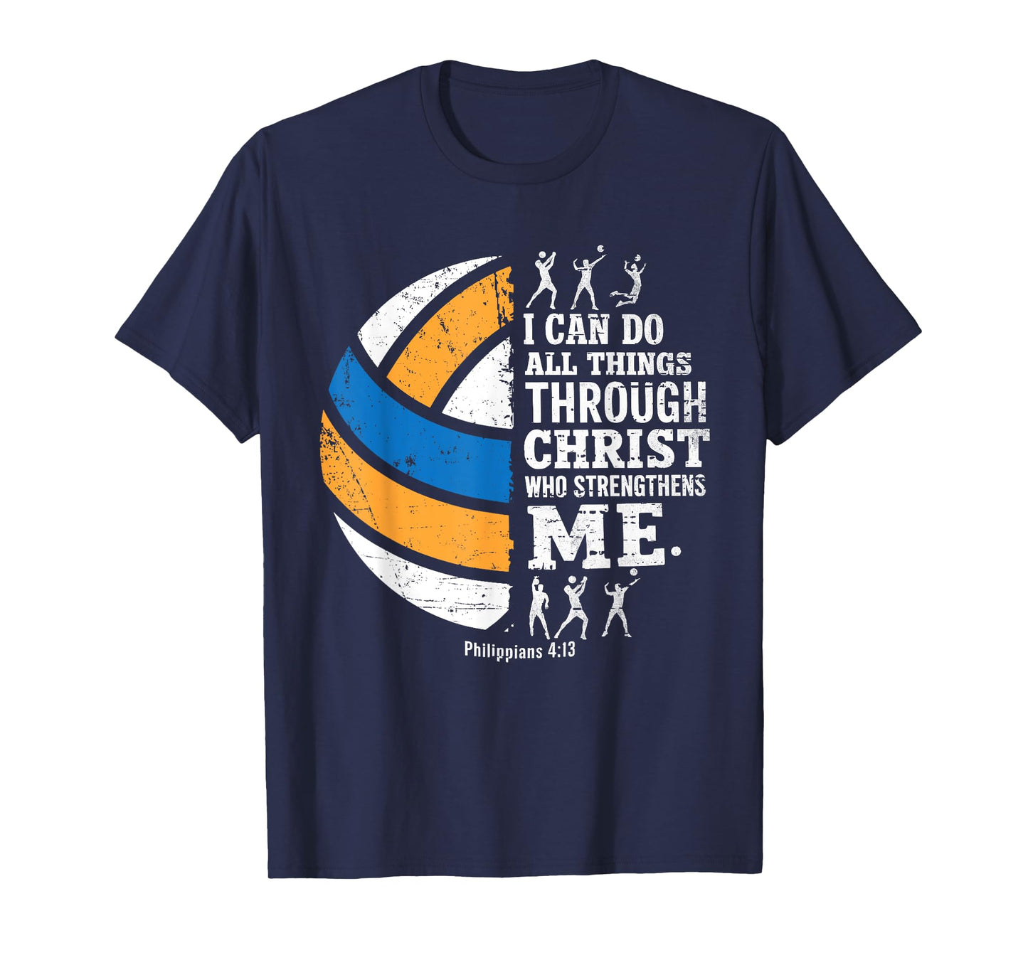 Christian Volleyball I Can Do All Things Religious Faith T-Shirt