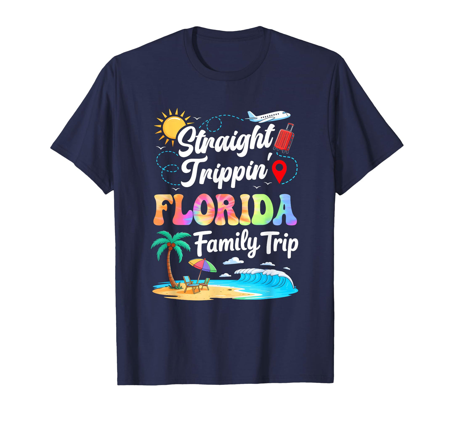 Florida Family Vacation 2025 Straight Trippin Trip T-Shirt