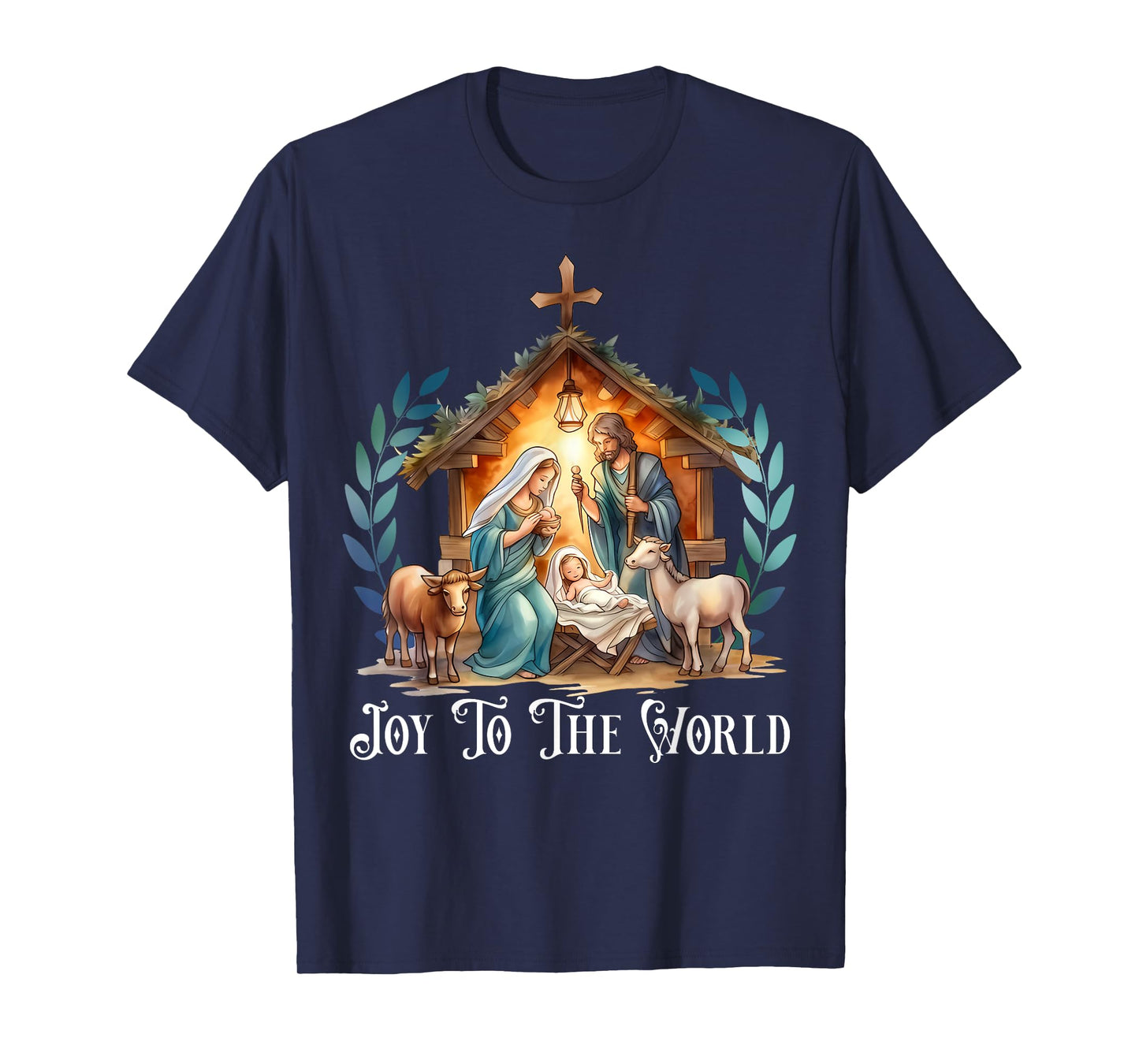 Christmas Nativity Christian Birth Of Jesus Joy To The World T-Shirt