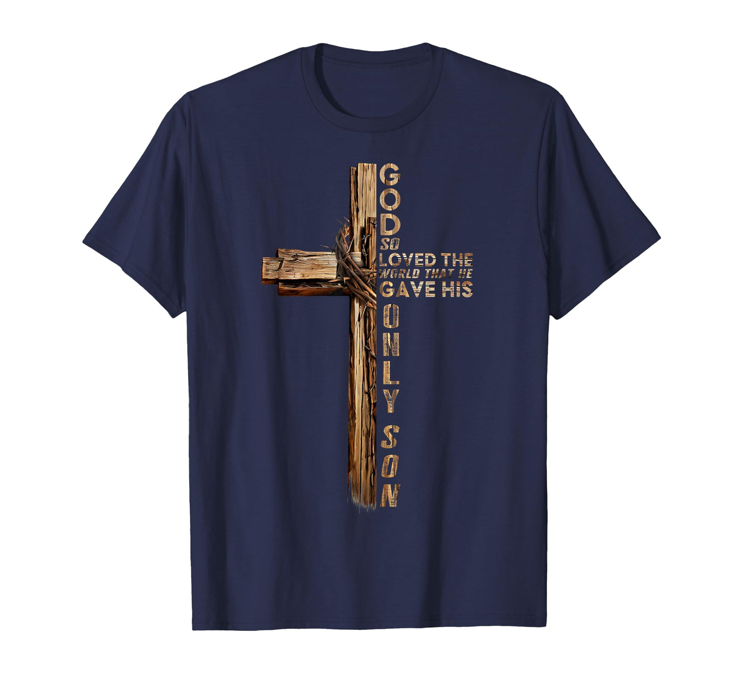 Christ Cross Christian John 3 16 God So Loved The World T-Shirt
