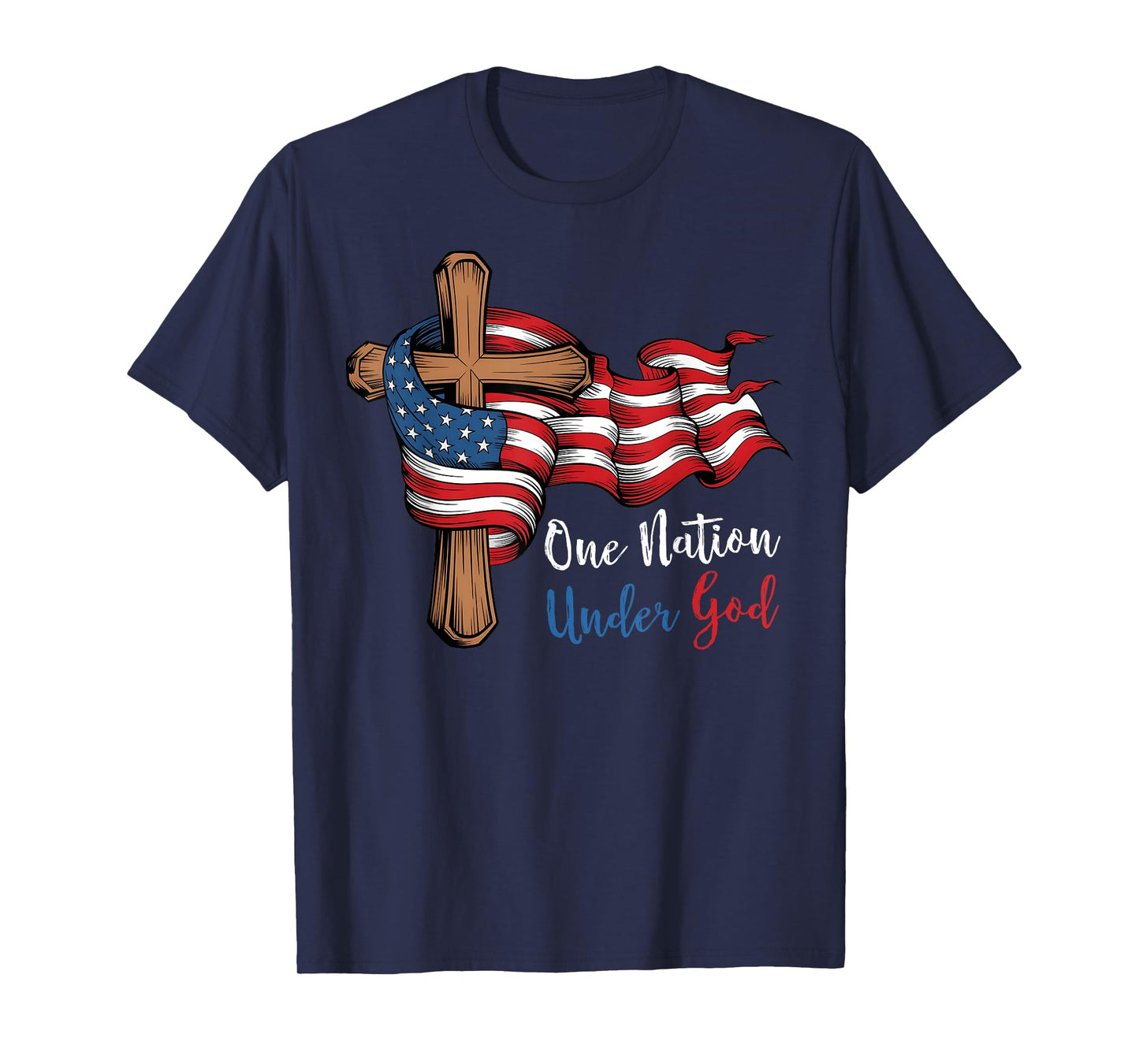 4th Of July One Nation Under God USA Flag Patriotic T-Shirt