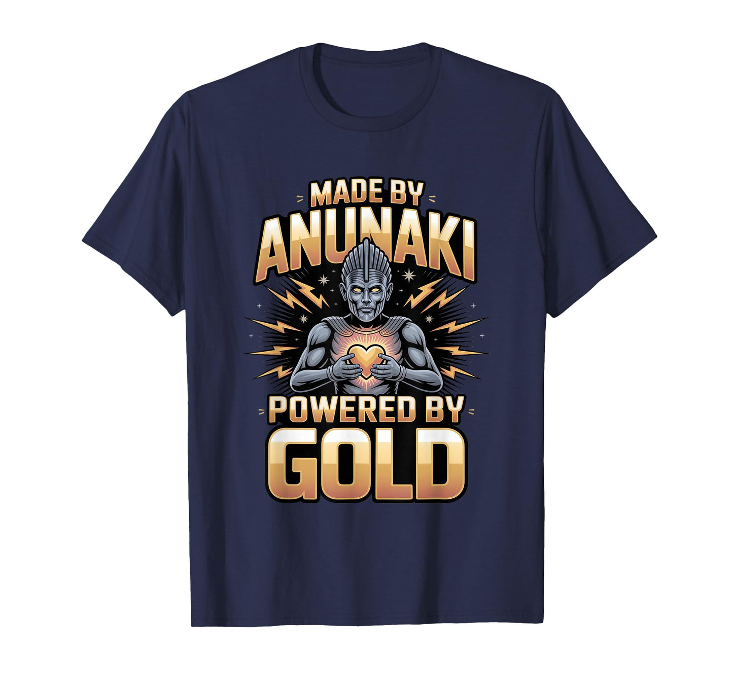 Made by Anunnaki Powered by Gold Enki Sumerian Myths T-Shirt