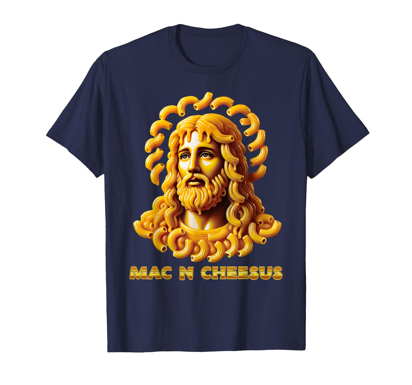 Macaroni And Cheese Jesus Funny Christian Mac N Cheesus Meme T-Shirt