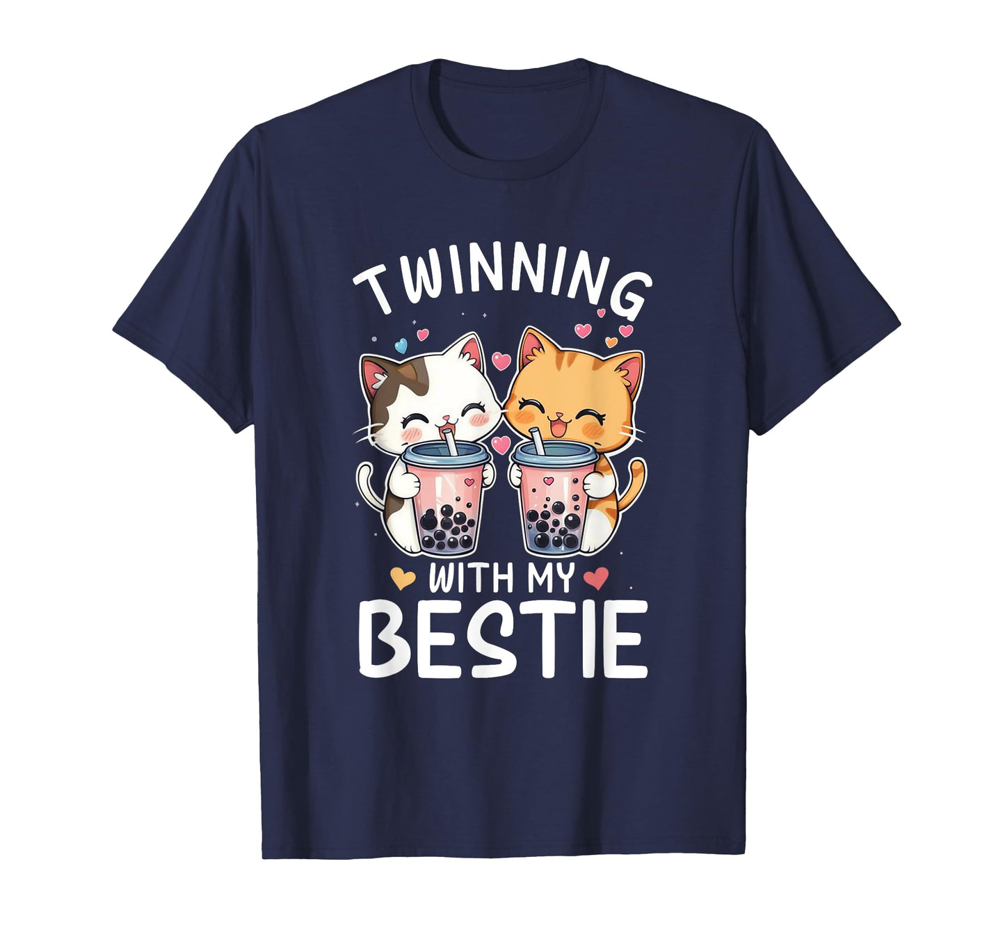 Cat Twinning With My Bestie Friends Spirit Week Girls Kids T-Shirt