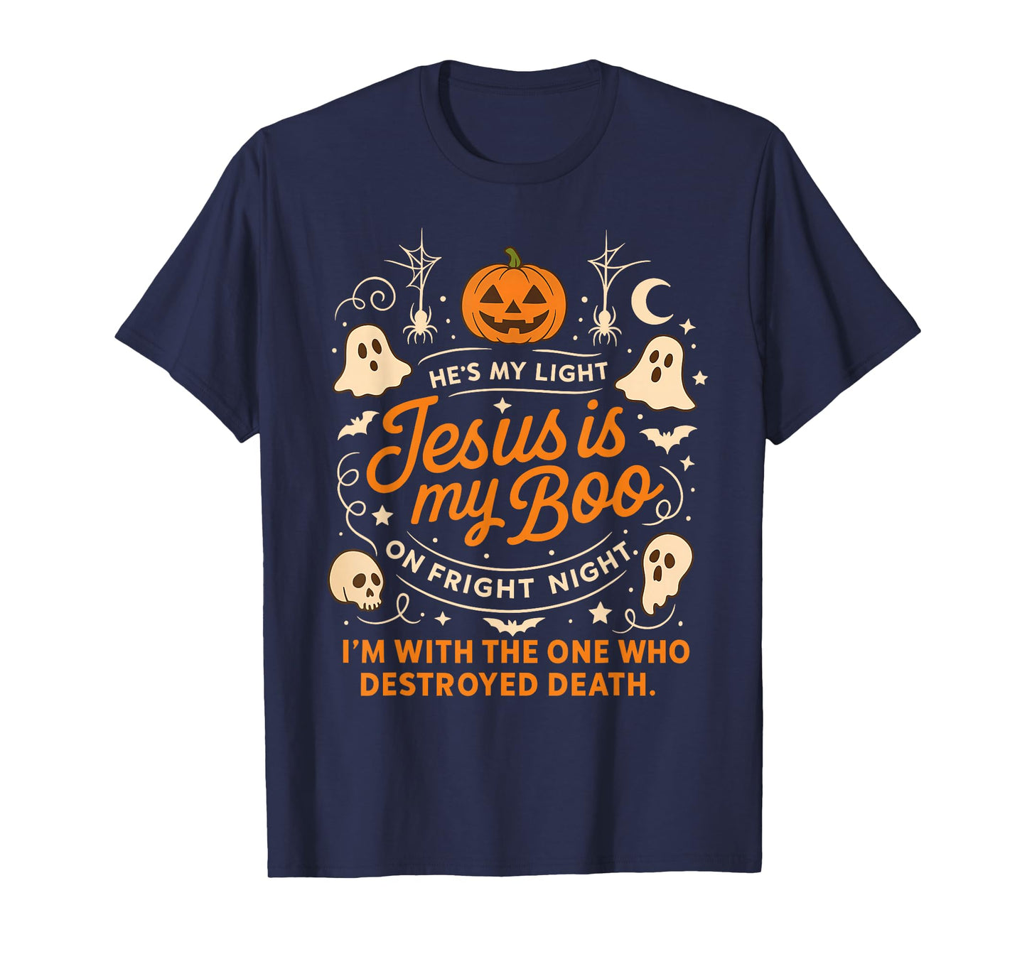 Jesus is My Boo Christian Halloween Pumpkin Ghost T-Shirt
