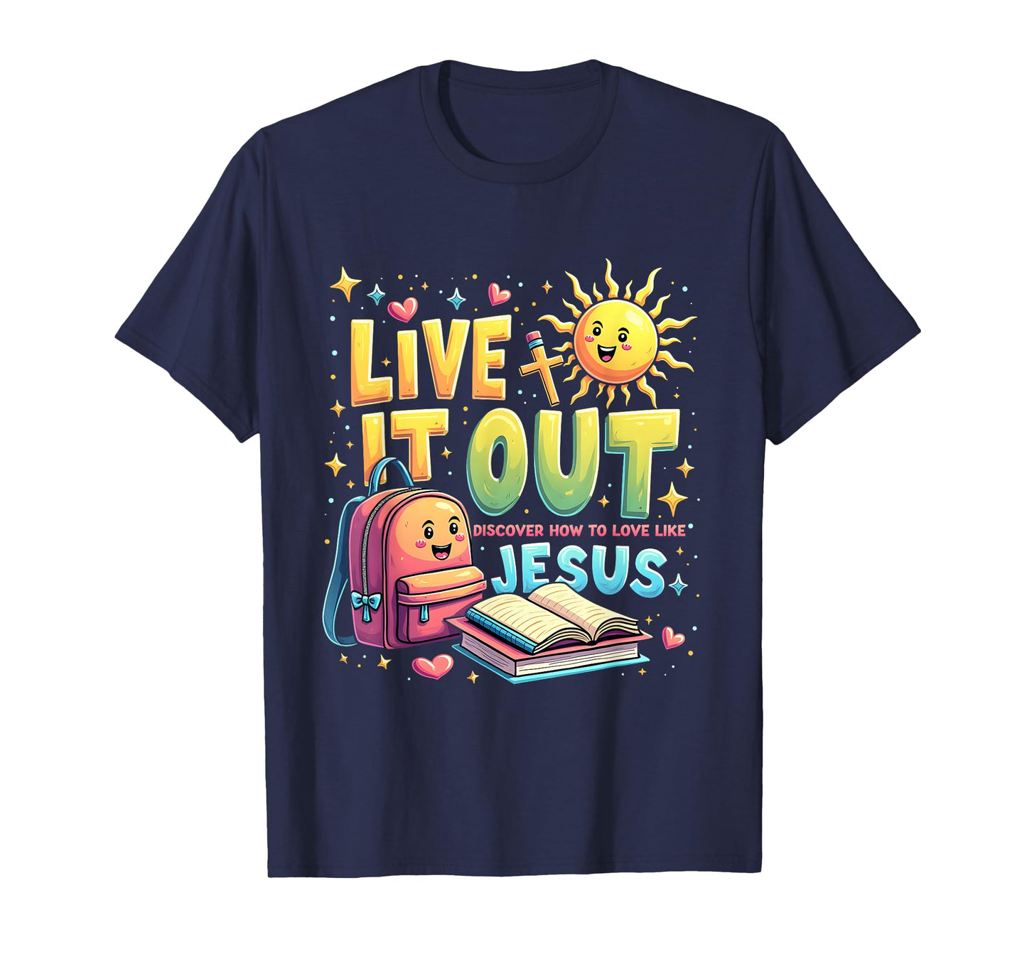 Bible School VBS 2025 Christian Youth Camp Live it Out T-Shirt