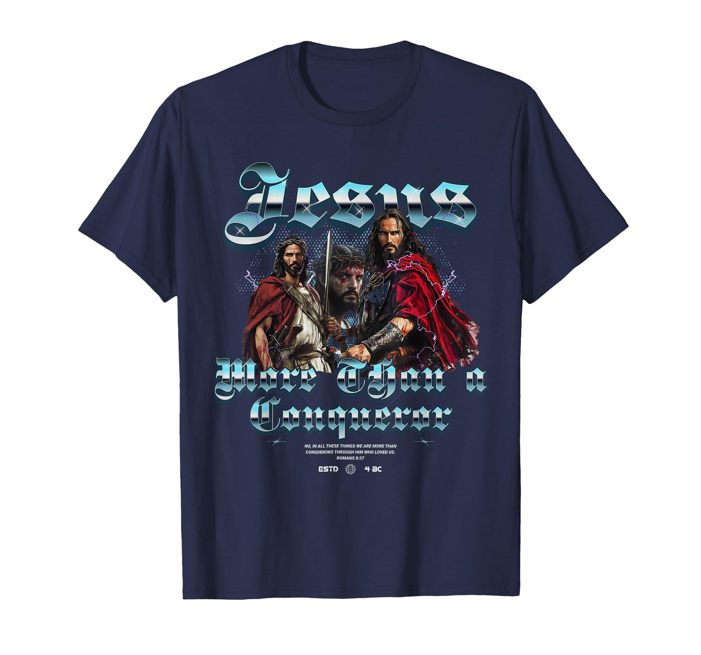 Amercian Flag Jesus More Than A Conqueror T-Shirt