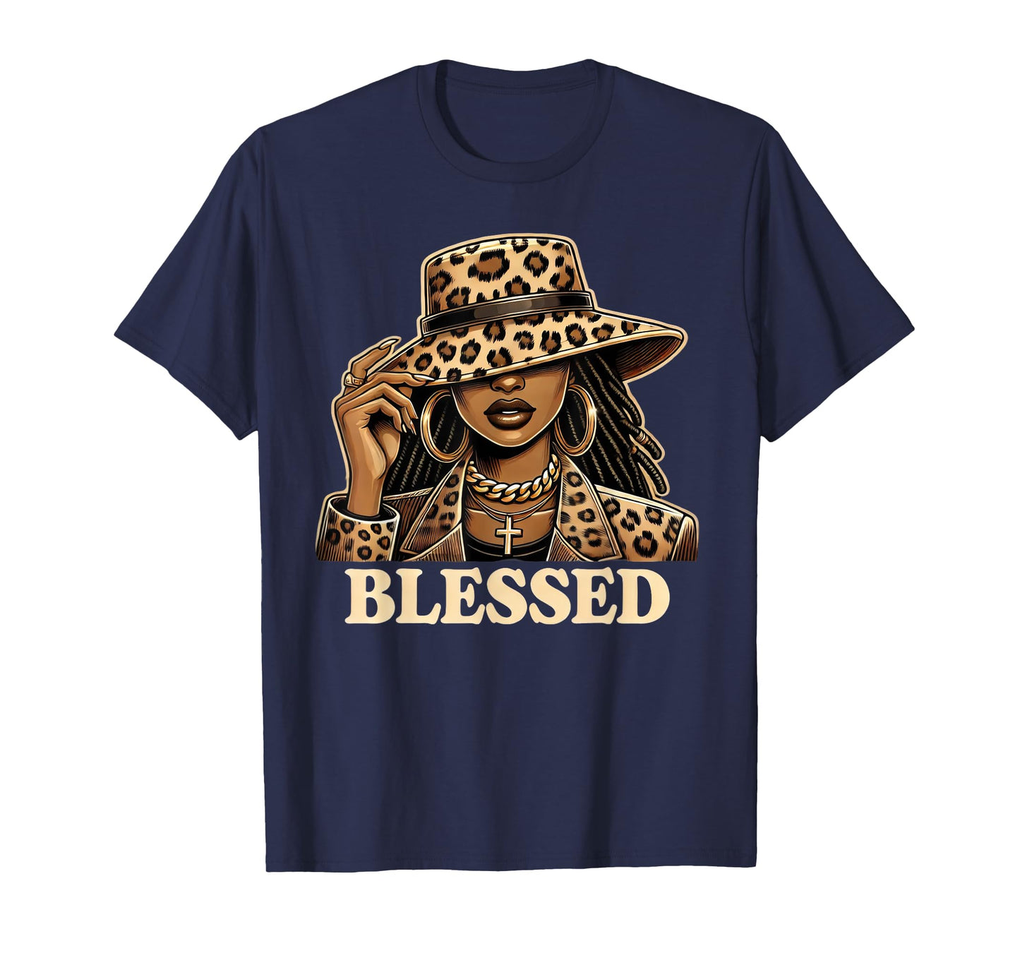 Blessed Black Cowgirl Western Swag African Christian Woman T-Shirt