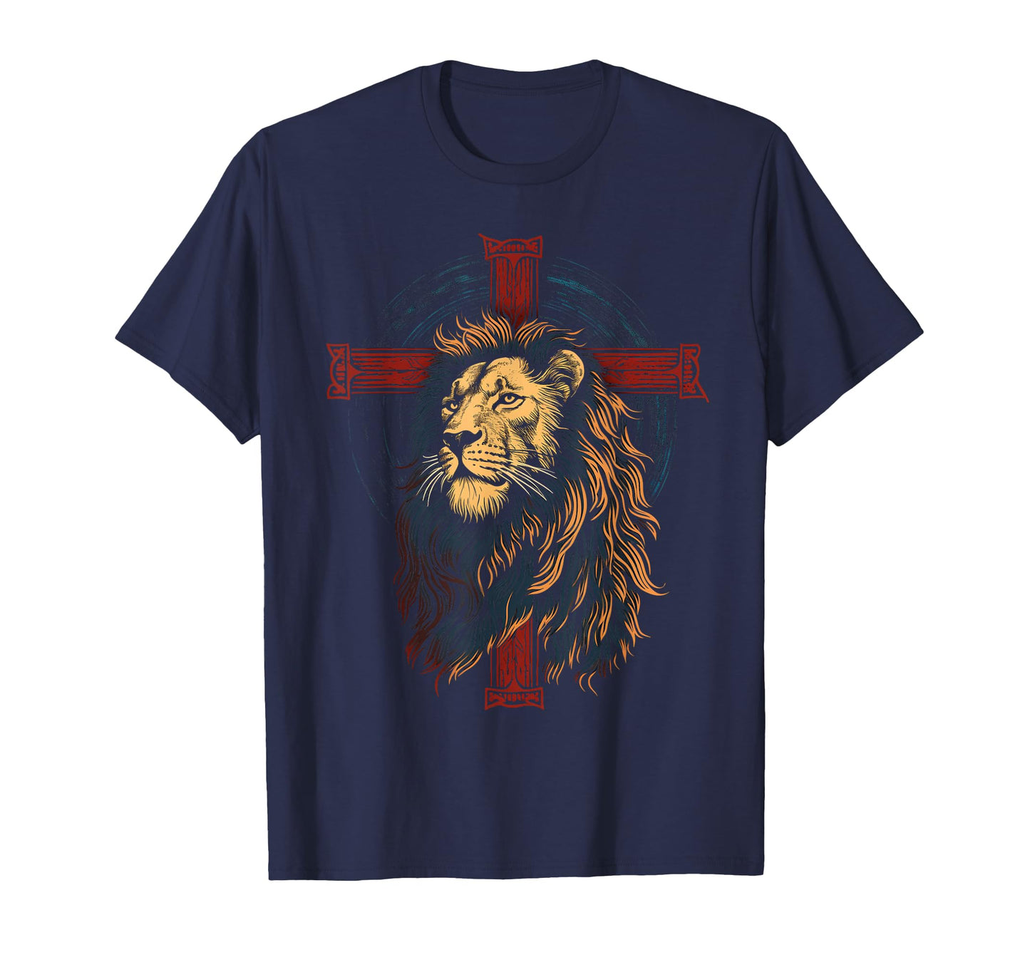 Christian Cross Lion Judah Religious Faith Jesus Pastor T-Shirt