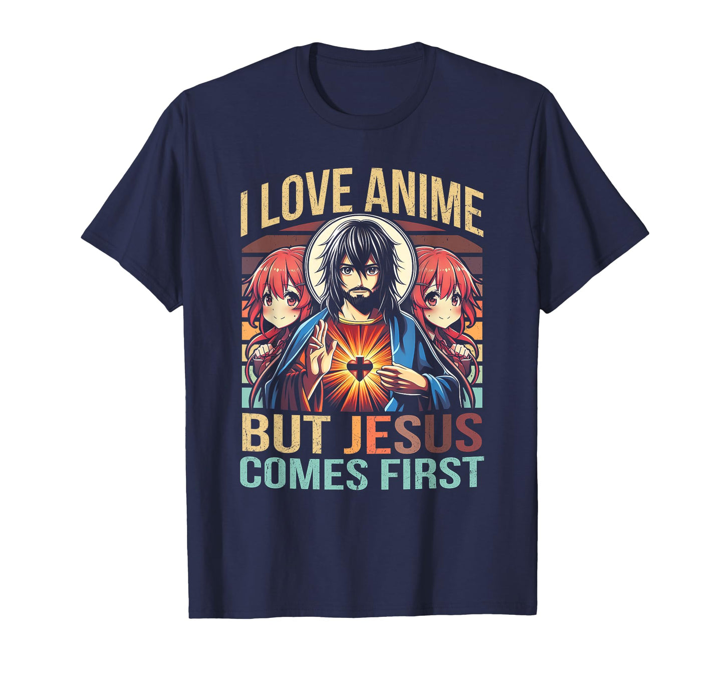 I Love Anime But Jesus Comes First Anime Japanese Anime Fan T-Shirt
