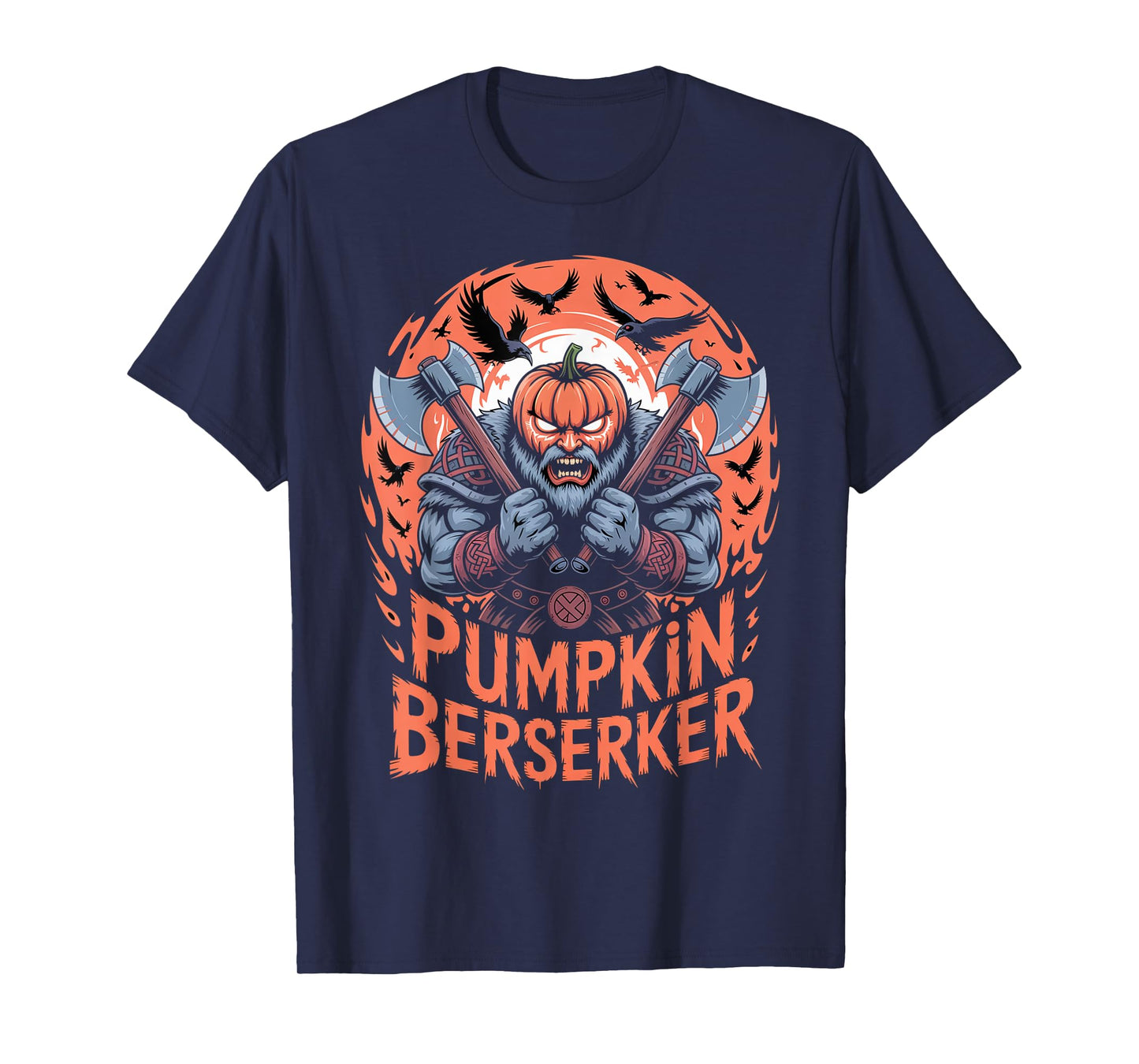 Nordic Mythology Pumpkin - Halloween Viking Berserker T-Shirt