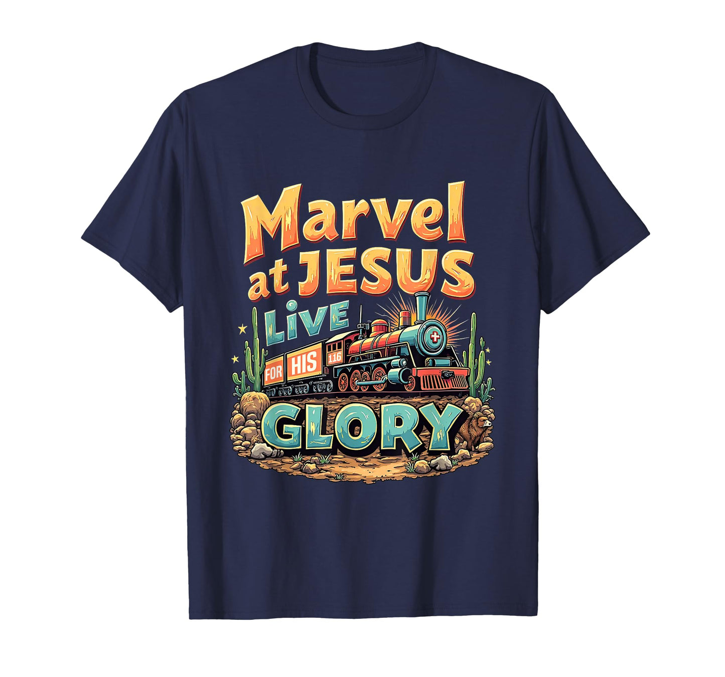 VBS 2025 His Glory Junction Train True North Christian Camp T-Shirt