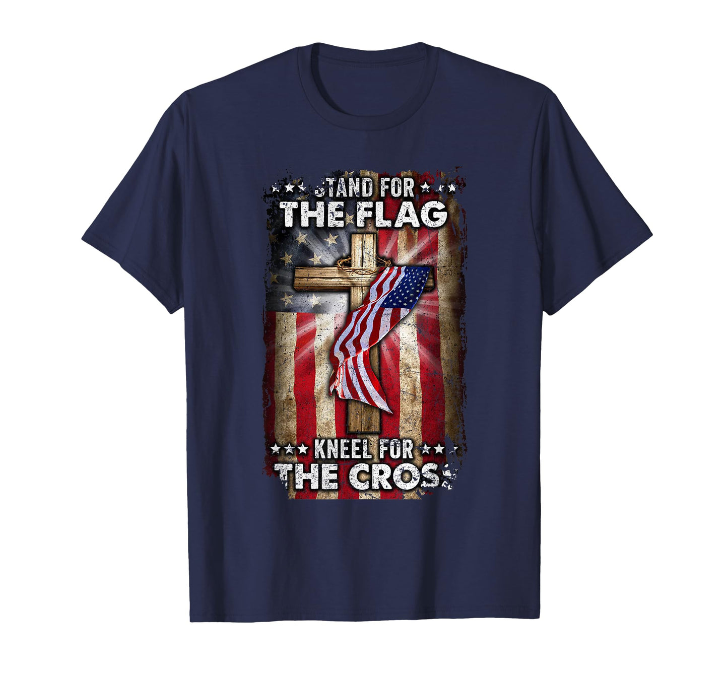 USA Flag Religious Quote 4th of July Christian Faith T-Shirt