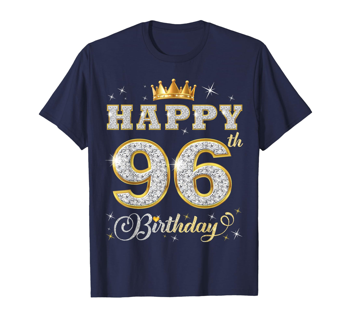 Happy 96th Birthday 96 Years Old Women Men Birthday Party T-Shirt