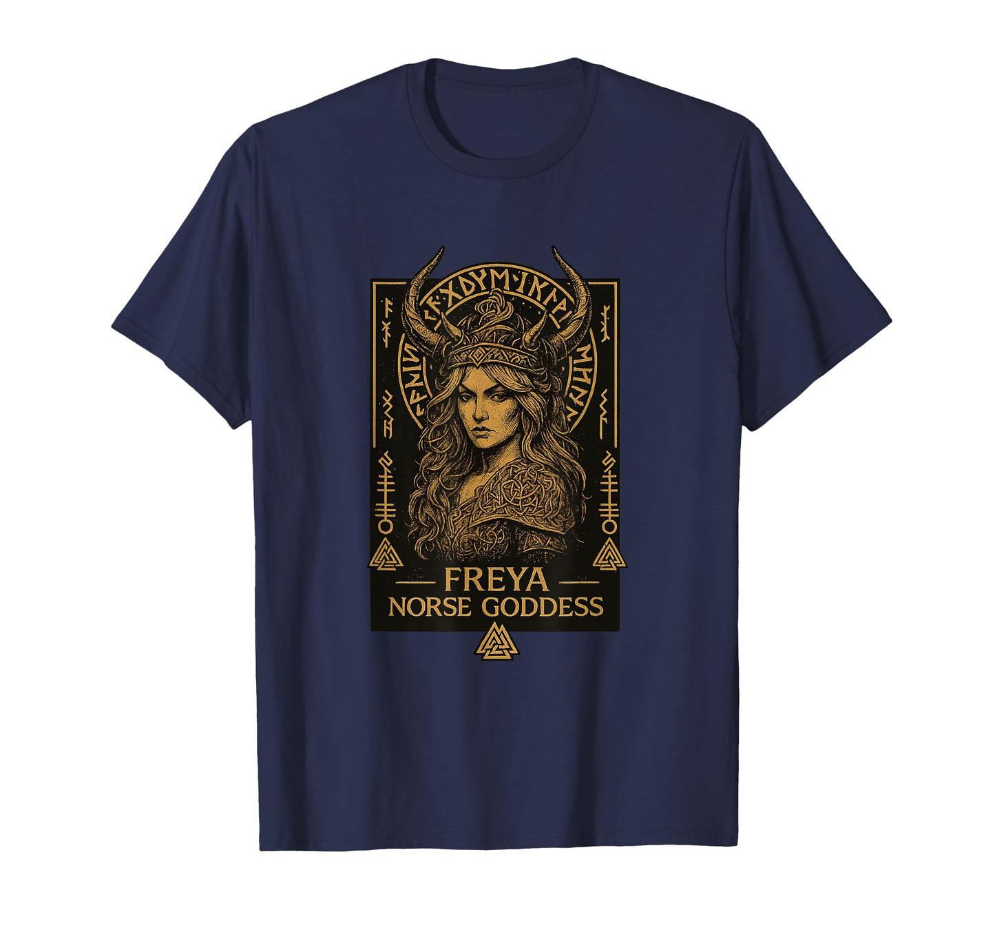 Viking Freya Vegvisir Viking Celtic Germanic Valhalla T-Shirt
