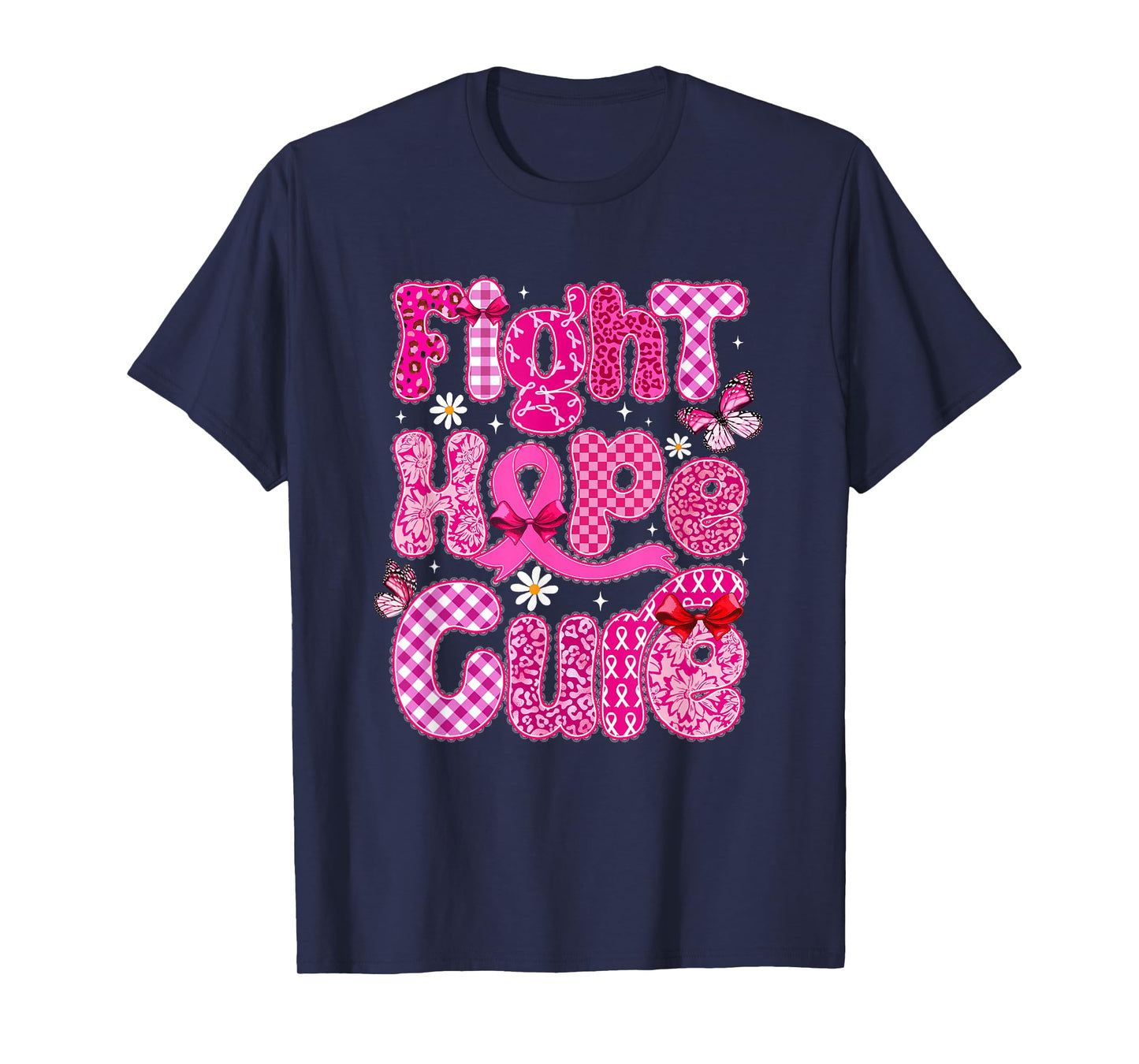 Faith Hope Cure Breast Cancer Survivor October We Wear Pink T-Shirt