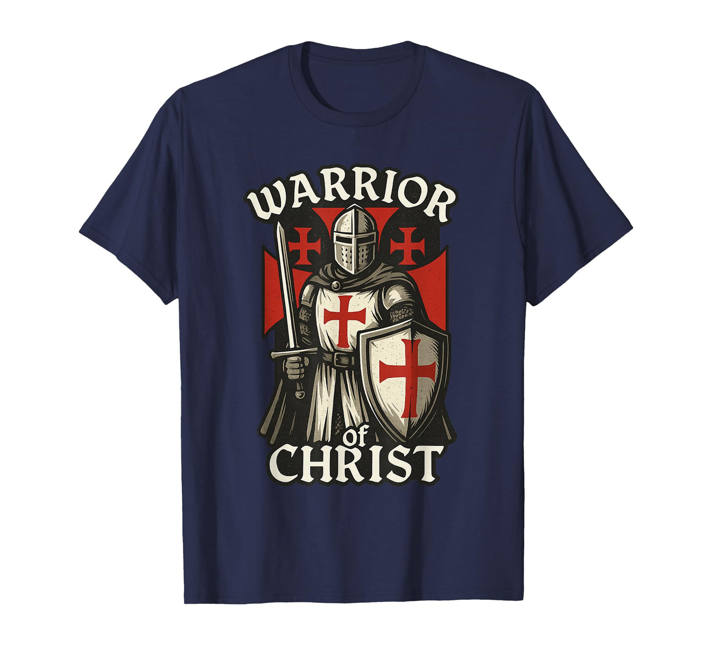 Christian Knight - Warrior of Christ - Jerusalem Cross T-Shirt