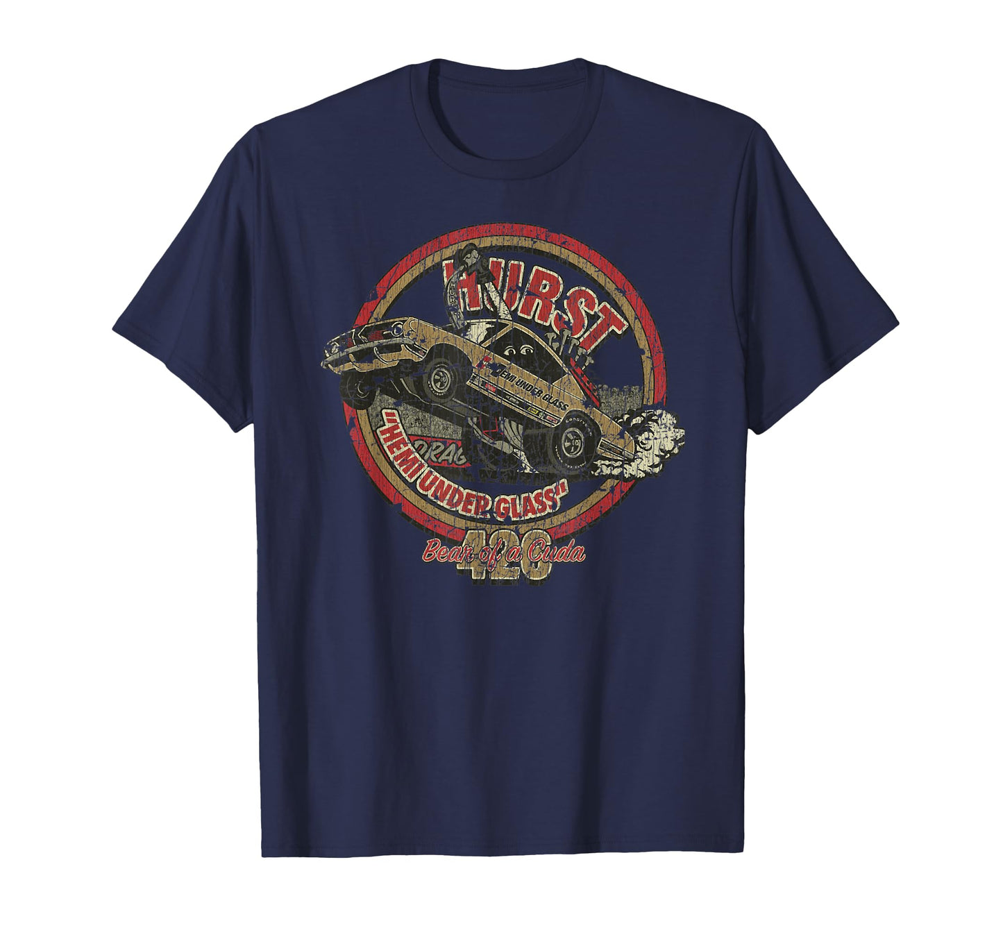 426 Hemi 'Bear of a Cuda' Barracuda T-Shirt, Small, Black