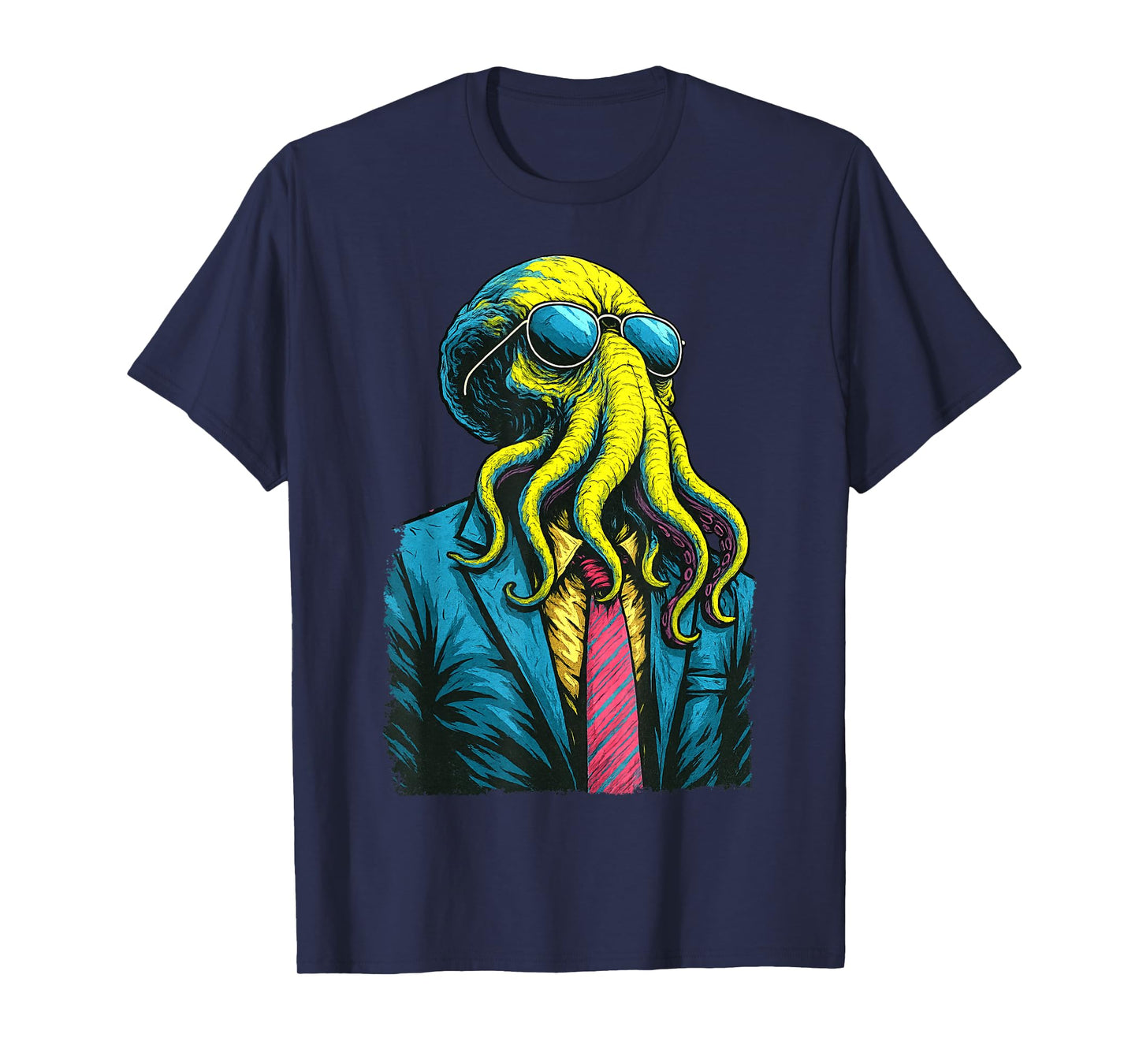 Cthulhu Business Suit, Lovecraftian Cosmic Horror Streetwear T-Shirt
