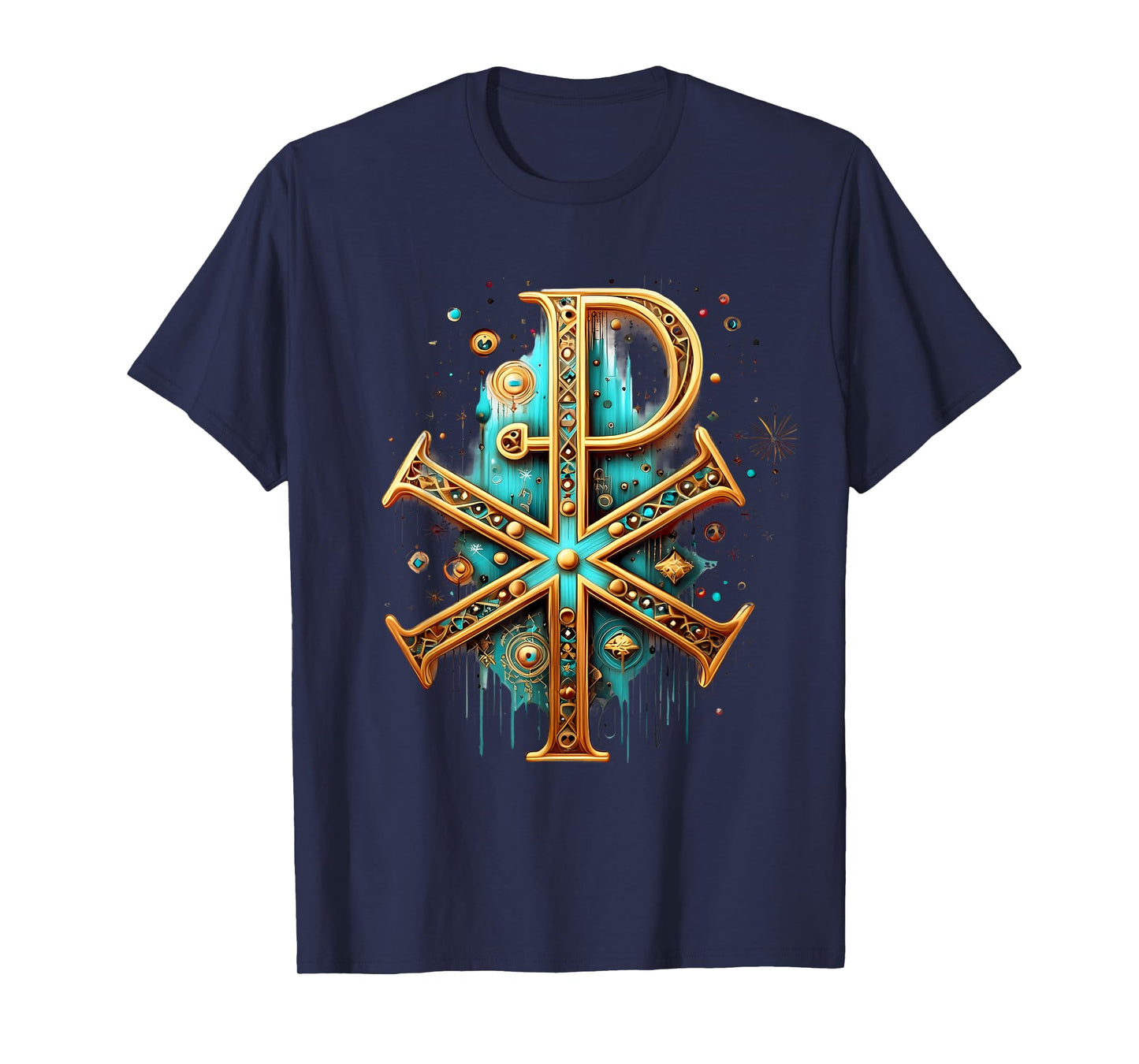 Chi Rho Jesus Christ Christian Catholic Ancient Monogram T-Shirt