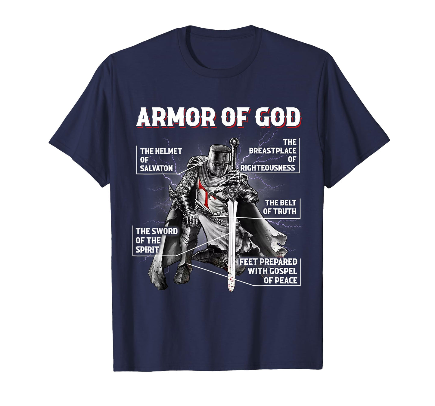 Armor Of God Bible Verse Cool,Ephesians 6:11 Christian Bible T-Shirt