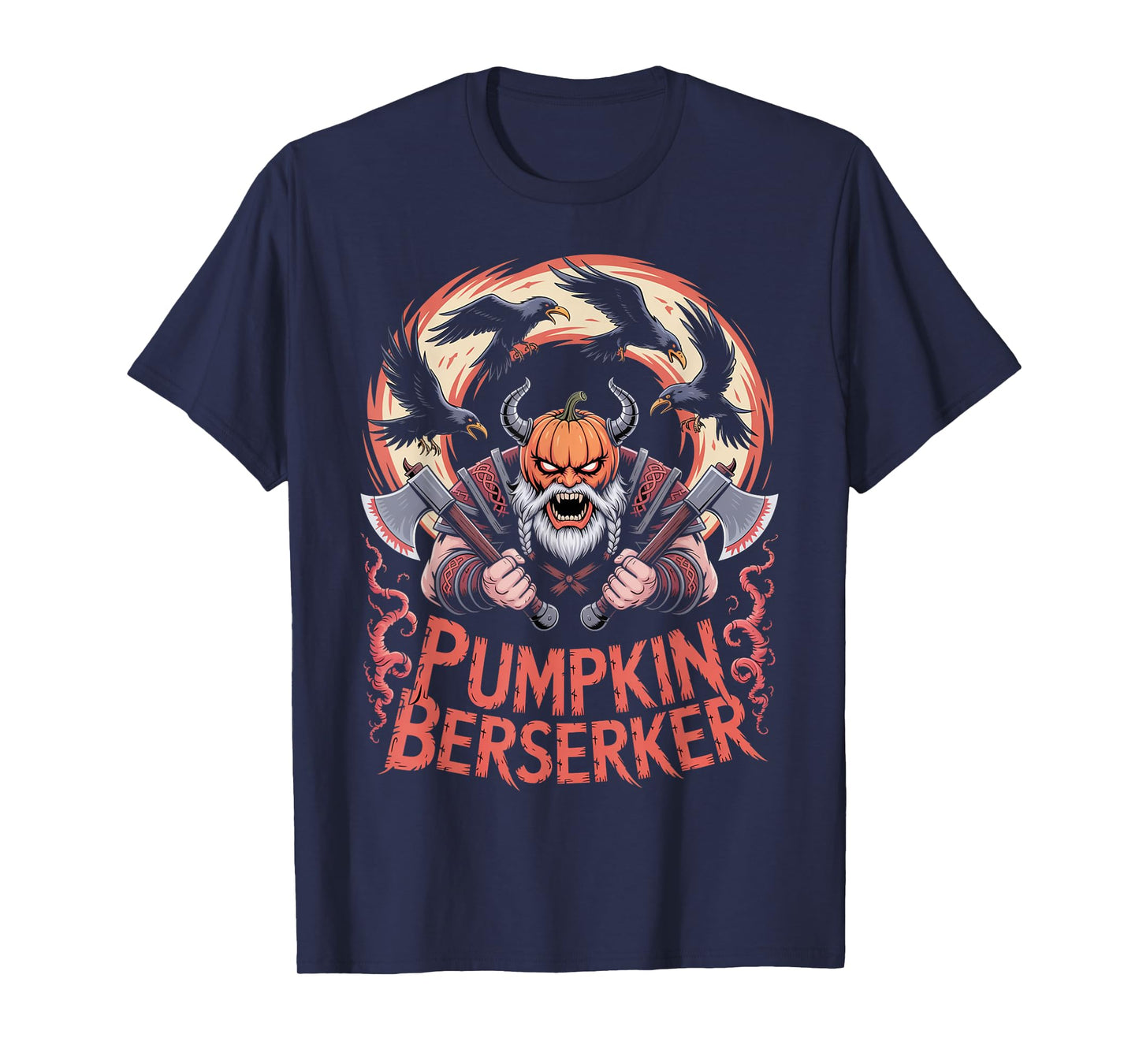 Viking Mythology Pumpkin - Halloween Norse Berserker T-Shirt