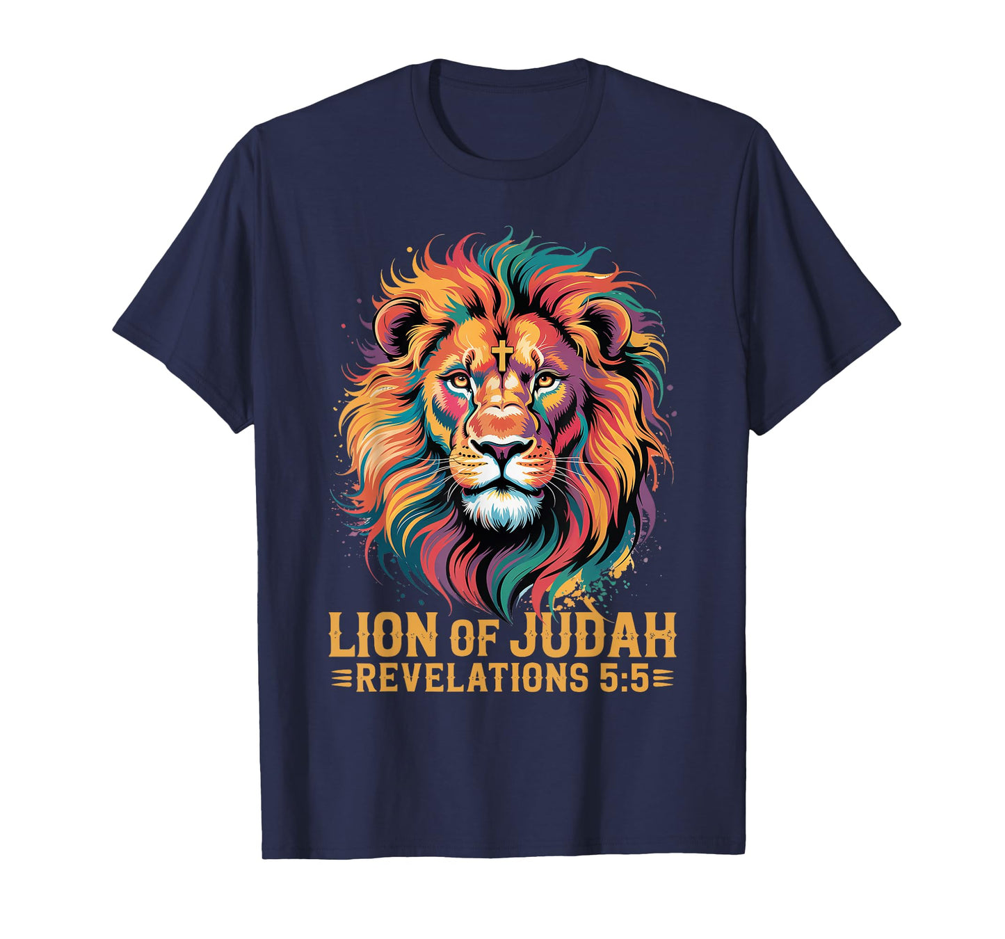 Lion of Judah Christian Cross Jesus Christian Faith T-Shirt