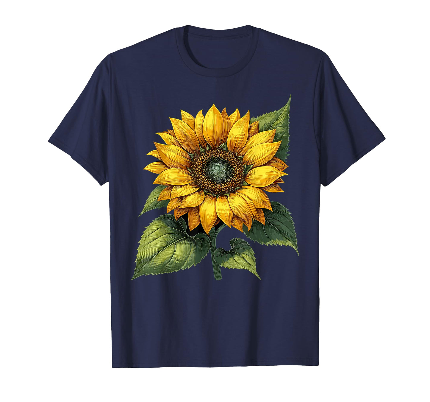 Yellow Sunflower Watercolor Floral Positivity T-Shirt