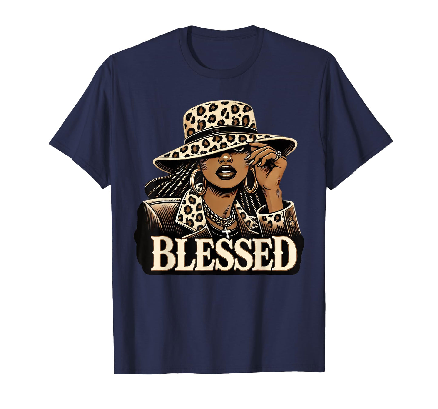 Blessed Black Cowgirl Western Swag African Christian Woman T-Shirt