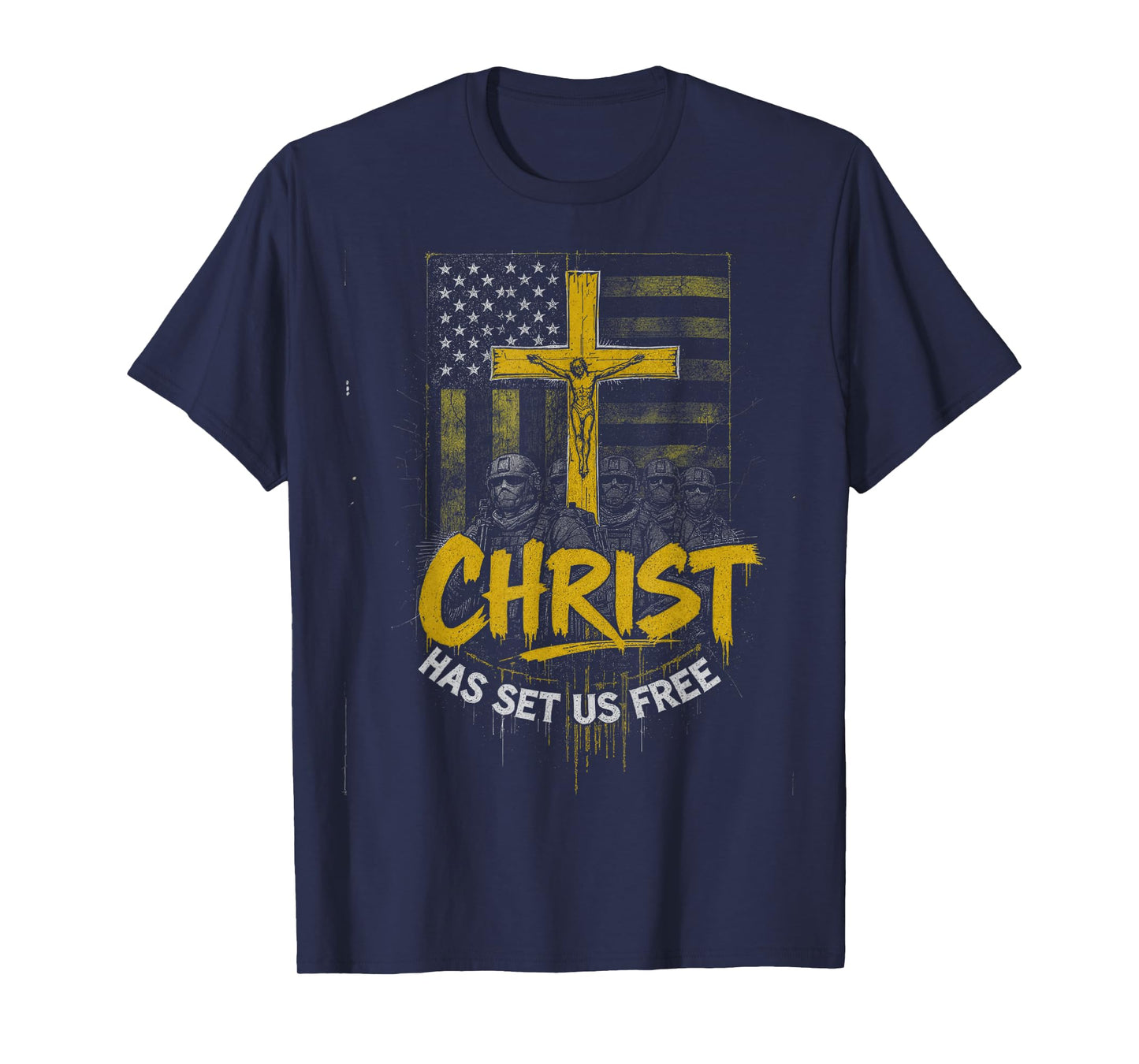 Patriotic Christian Freedom Faith Message American Believer T-Shirt