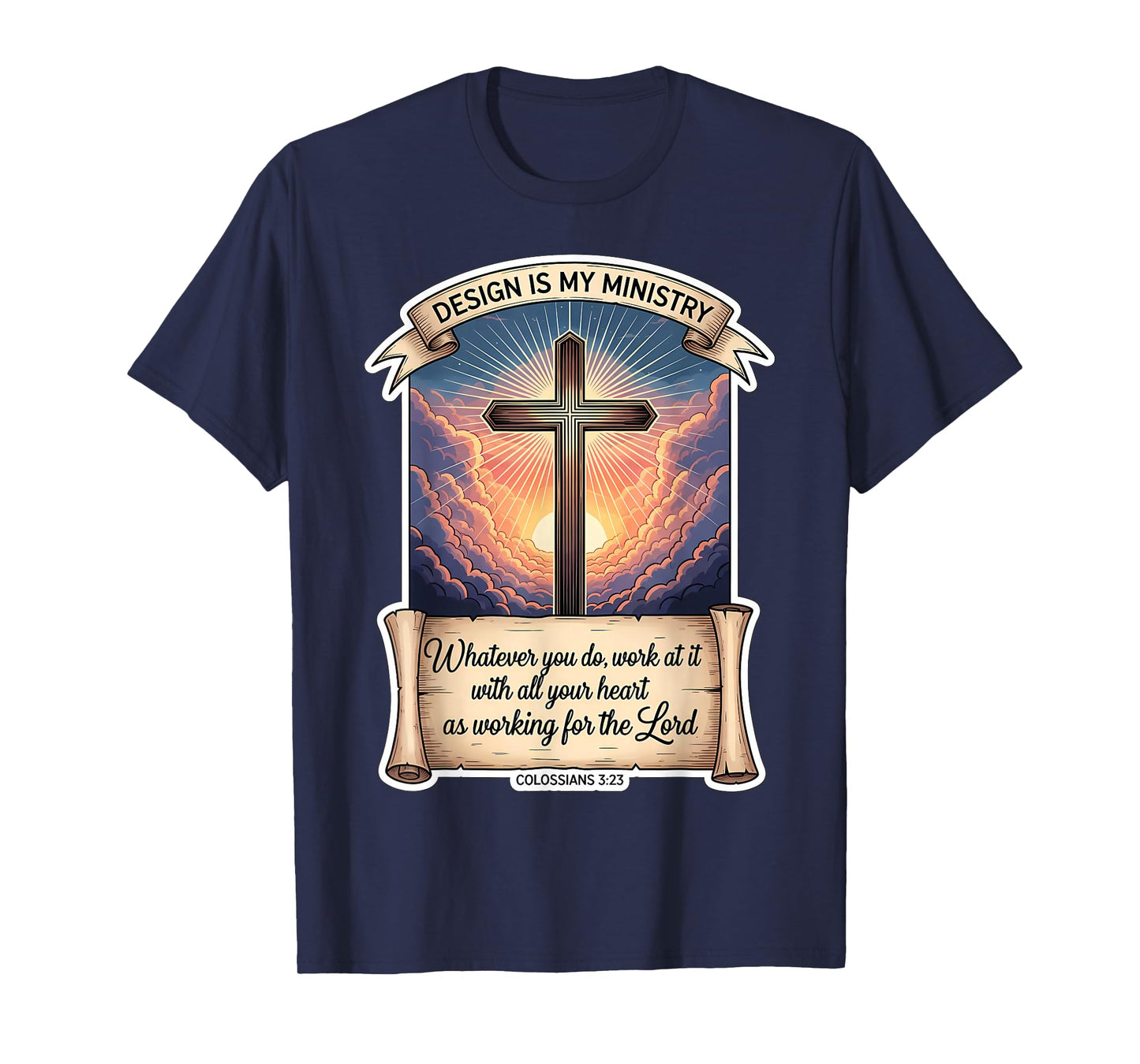 Christian Designer Design is My Ministry Jesus Christ Faith T-Shirt