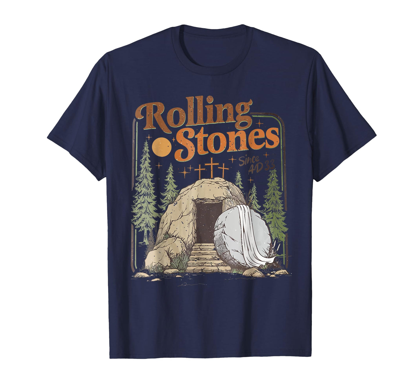 The Stone Was Rolled Away He Is Alive Retro Christian Easter T-Shirt