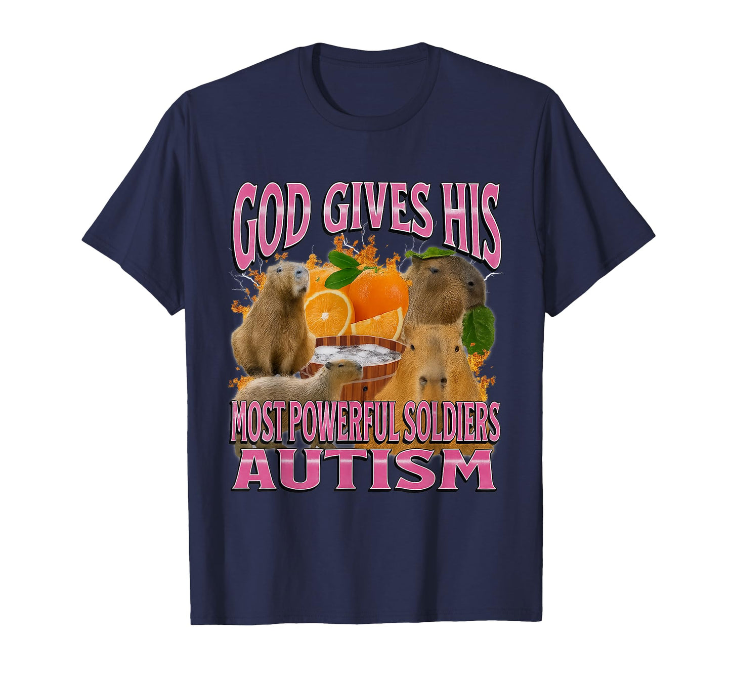 God Gives His Most Powerful Autism Capybara Meme Bootleg T-Shirt