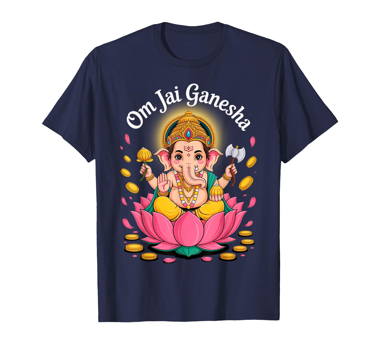 Hindu Ganesha Puja Elephant God India Meditation Yoga Murti T-Shirt