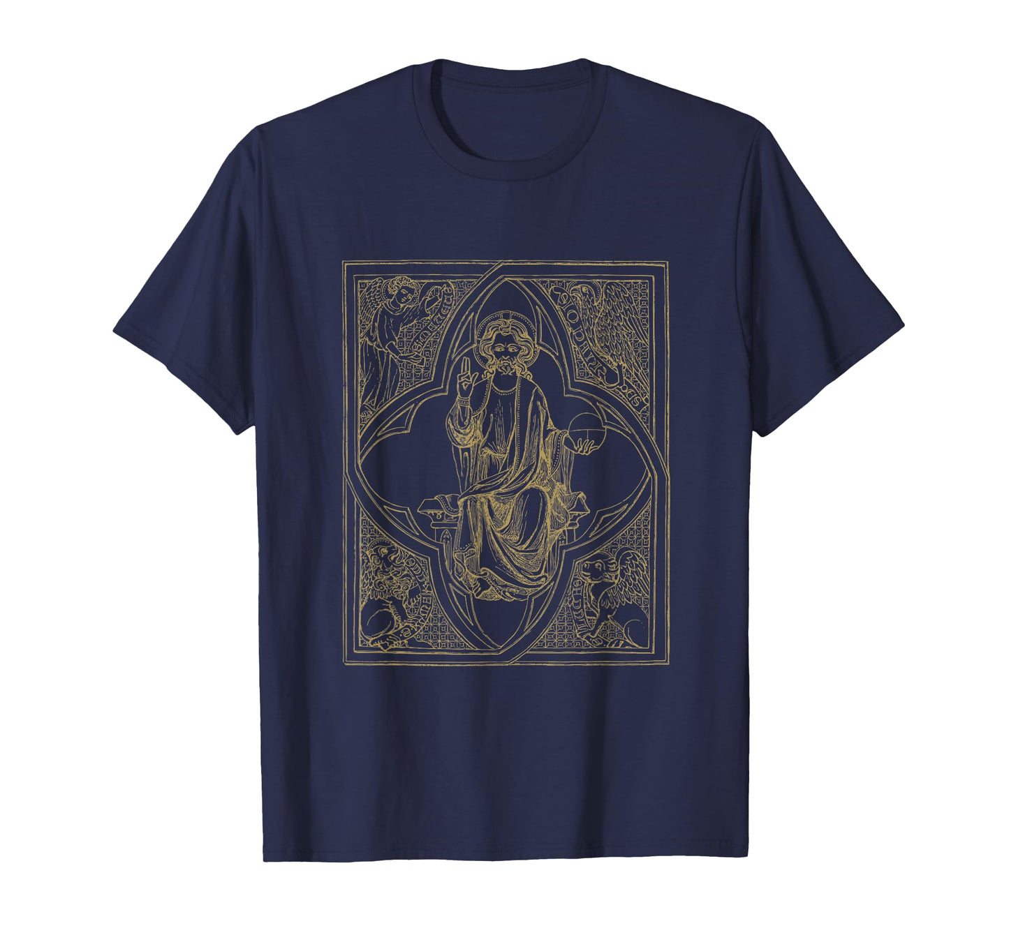 Jesus Christ Vintage Tetramorph with Man Lion Ox Eagle T-Shirt