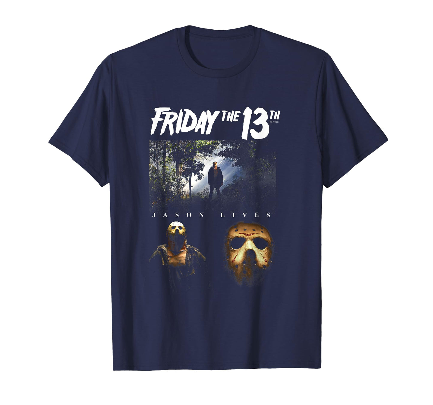 Friday The 13th Iconic Jason Voorhees Lives Big Chest Poster T-Shirt